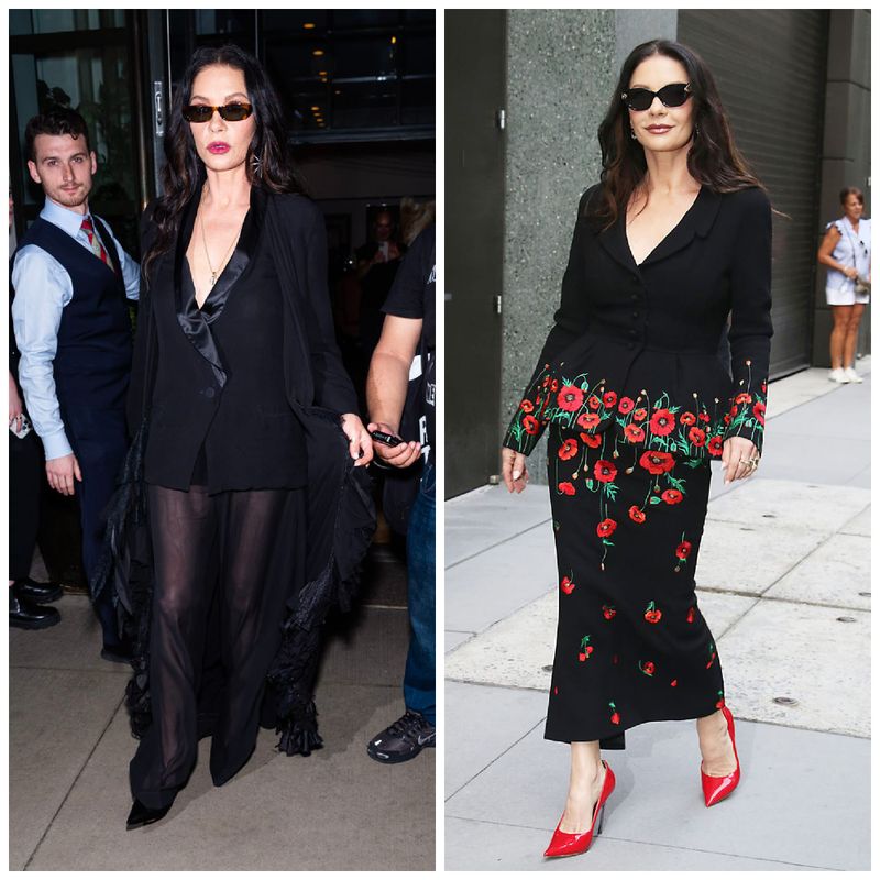 Catherine Zeta-Jones Goes Full Morticia to Promote Wednesday