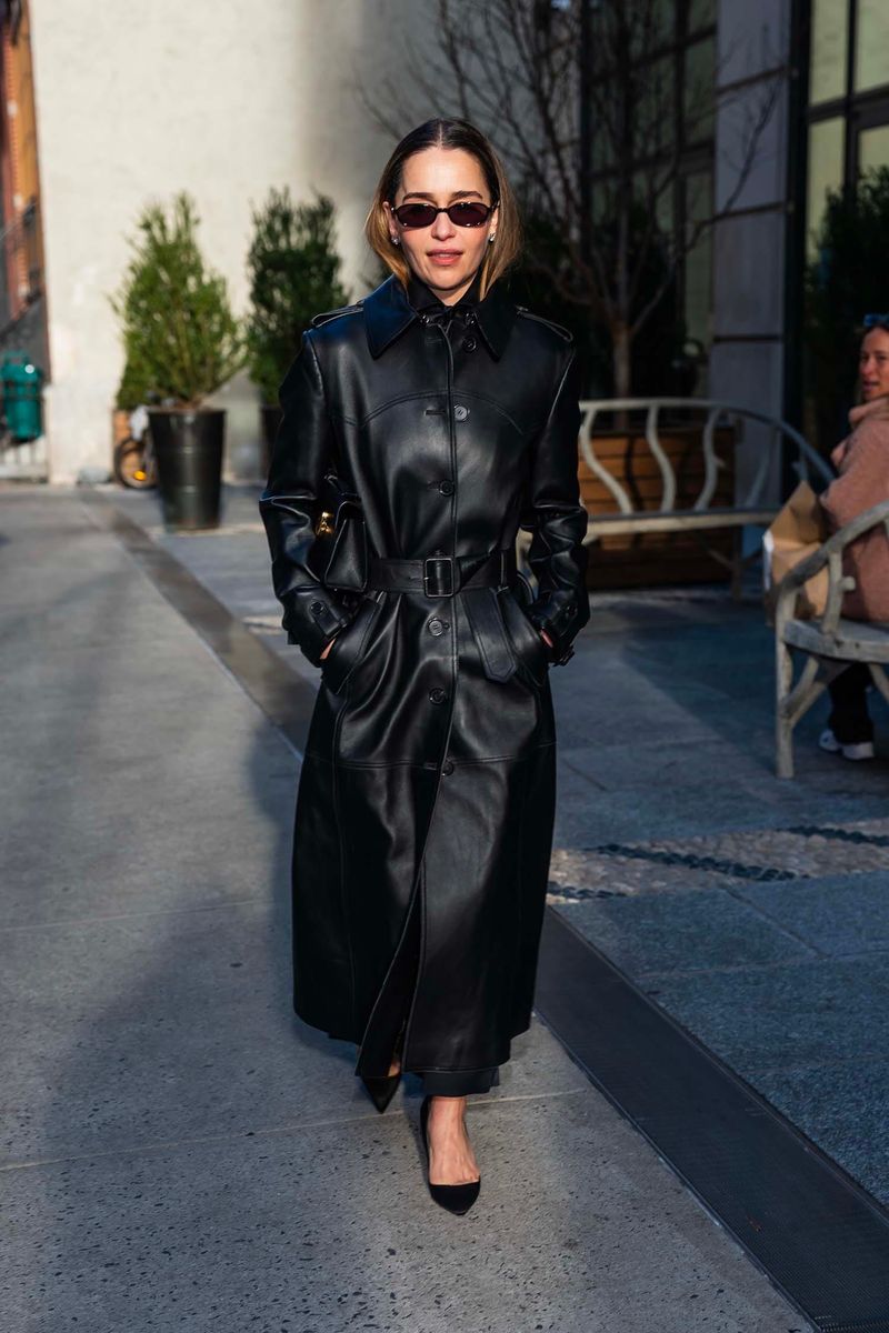 Emilia Clarke Is Out There in COATS (And a Good Dress)