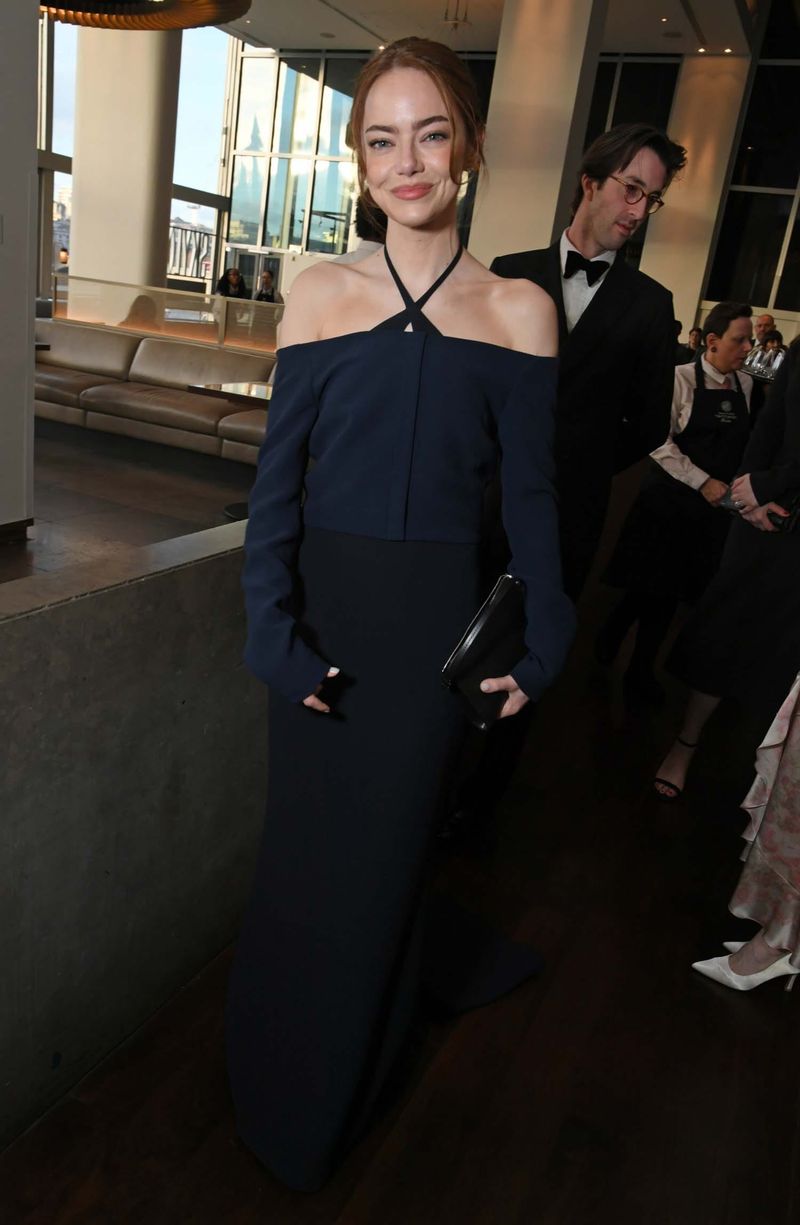 Emma Stone Had a Custom Cardigan For Her BAFTA Gown