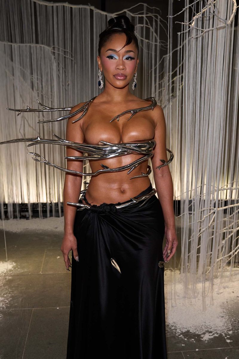Saweetie Showed Up At Fashion Week As Some Sort of Tree Wraith