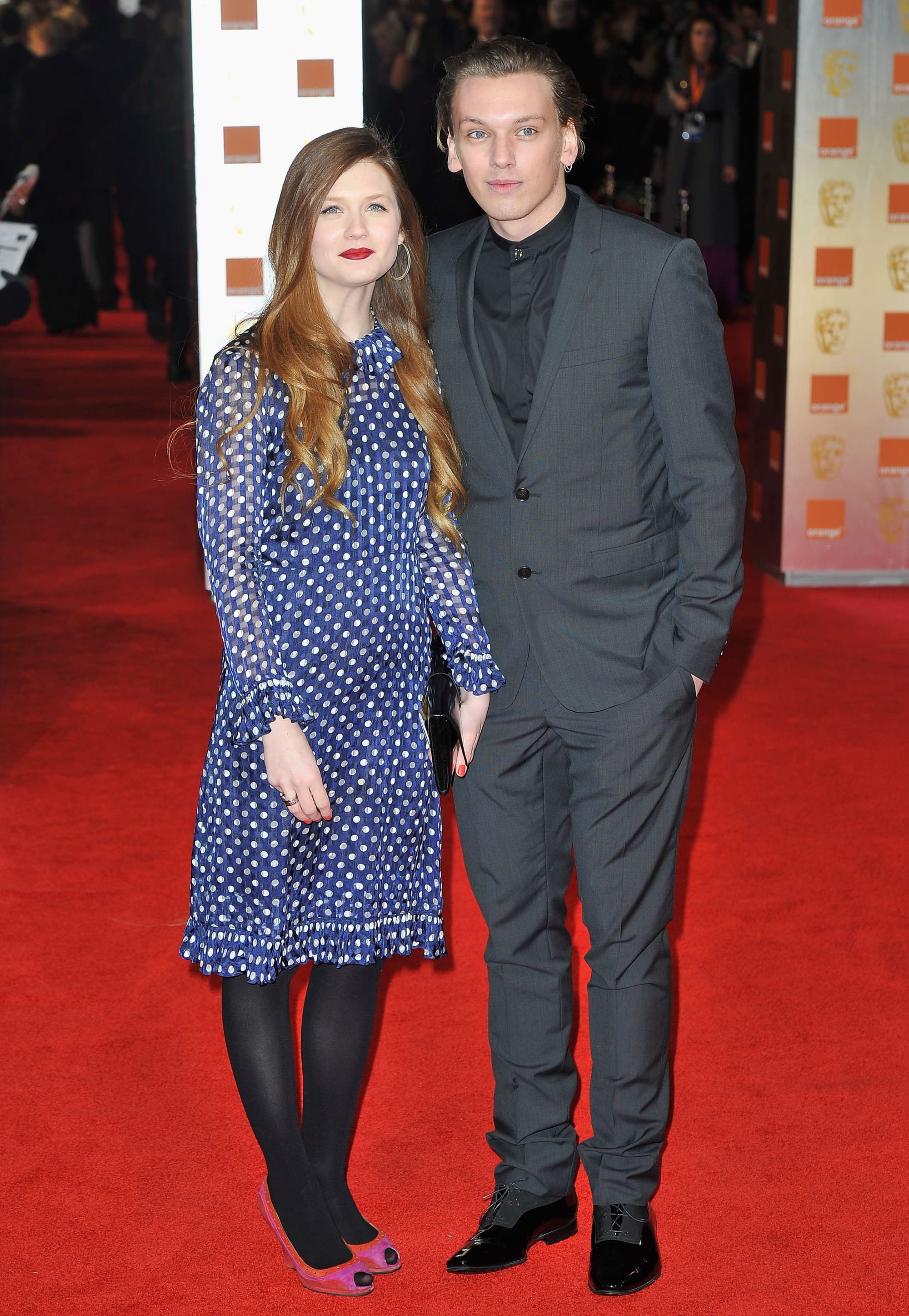 BAFTA Awards Fug Carpet: Bonnie Wright and Jamie Campbell Bower