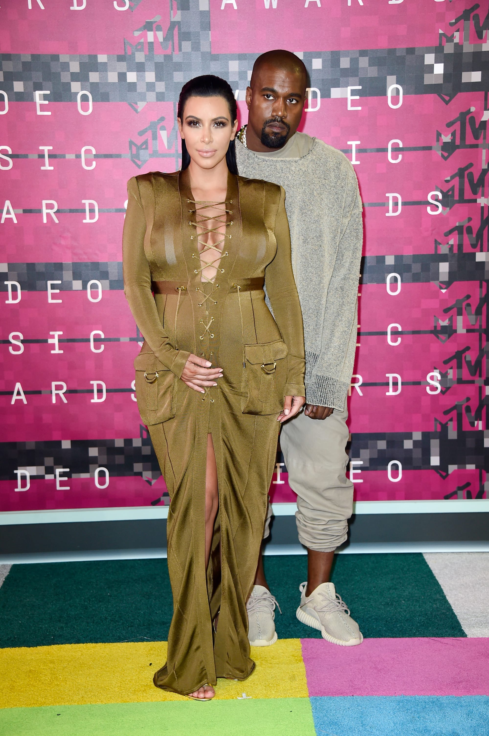 VMAs Business As Usual Carpet: Kim Kardashian and Kanye West