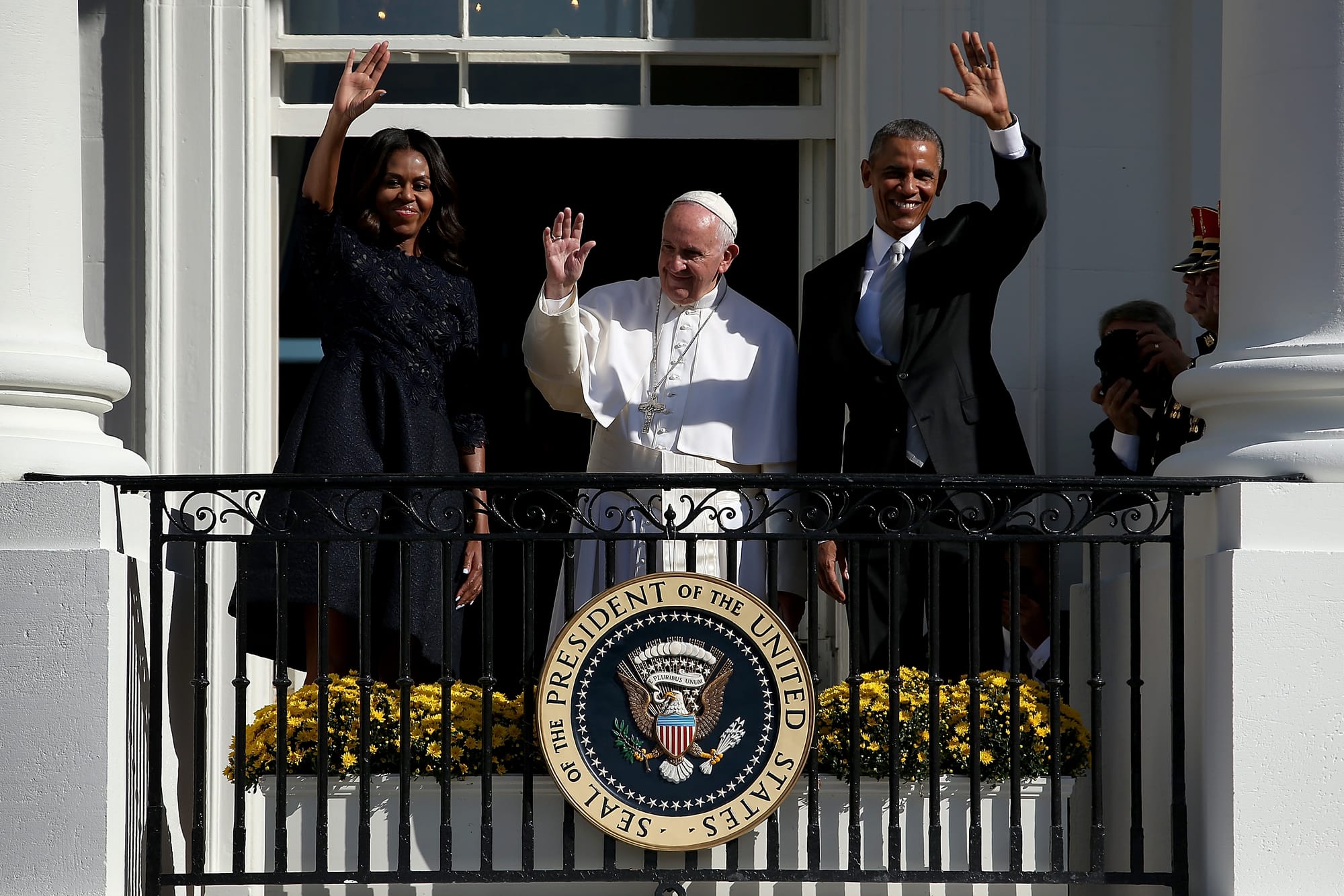 michelle obama barack pope francis