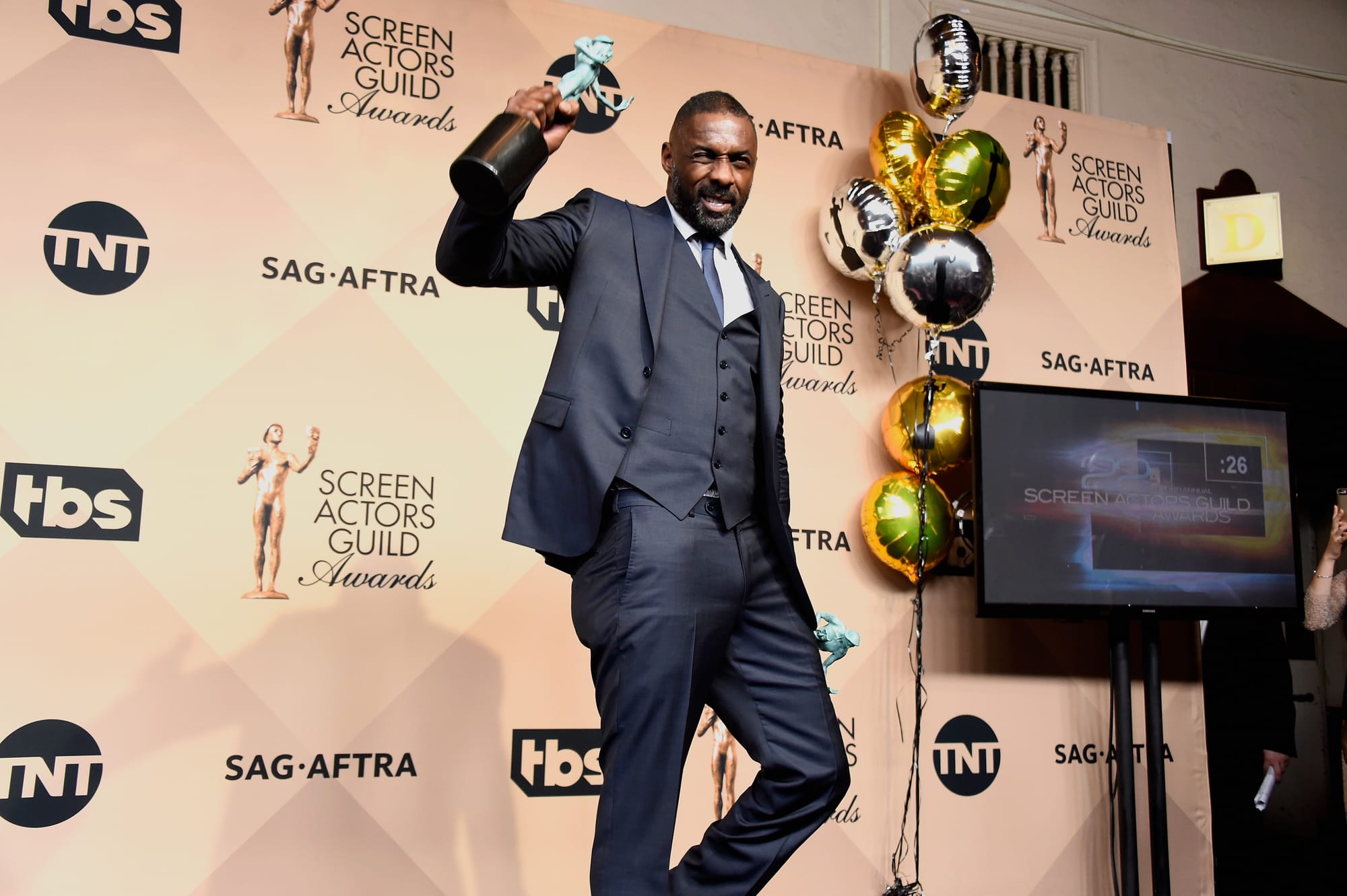 Idris Elba at the 2016 SAG Awards