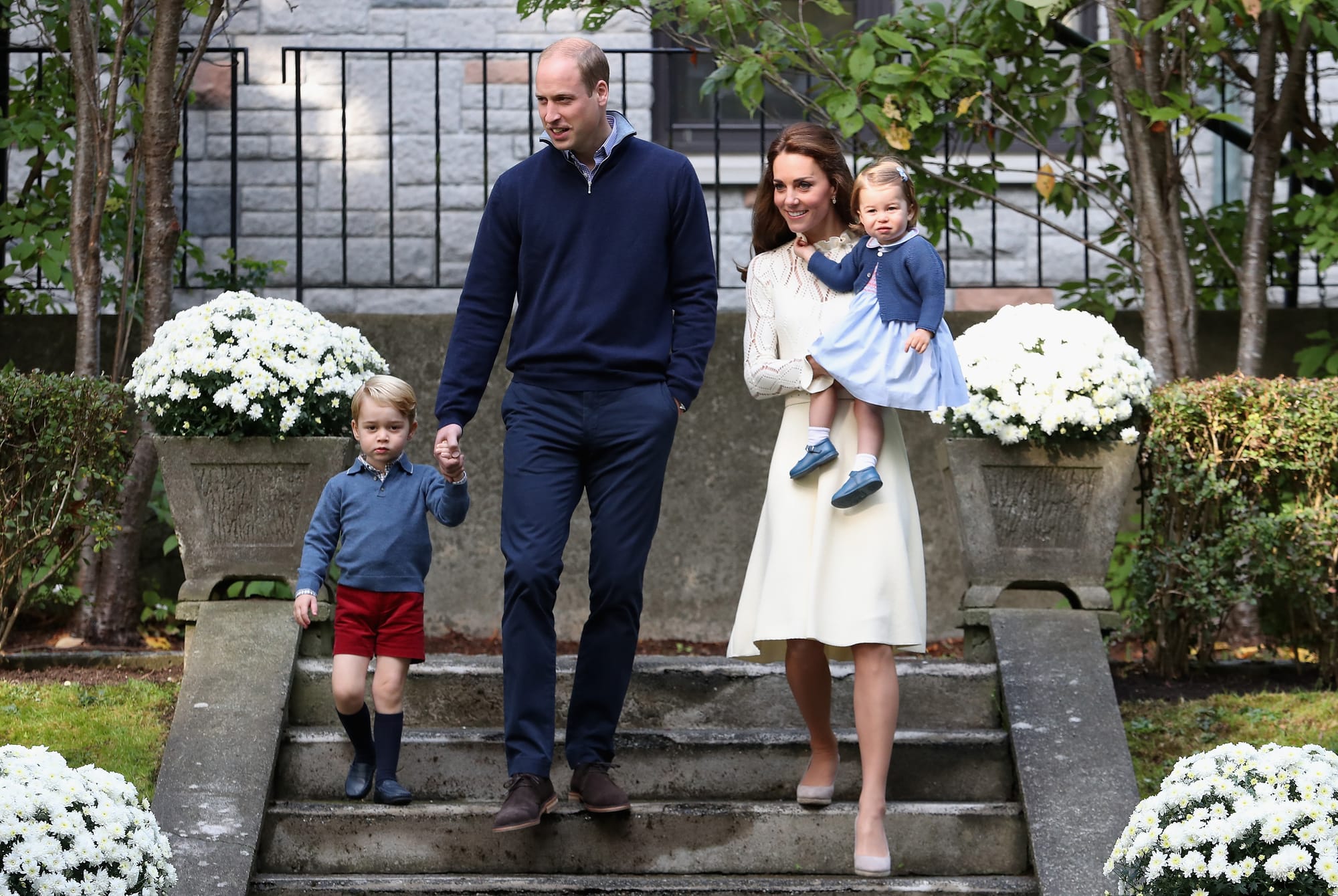 Prince Charlotte and Prince George at a Garden Party