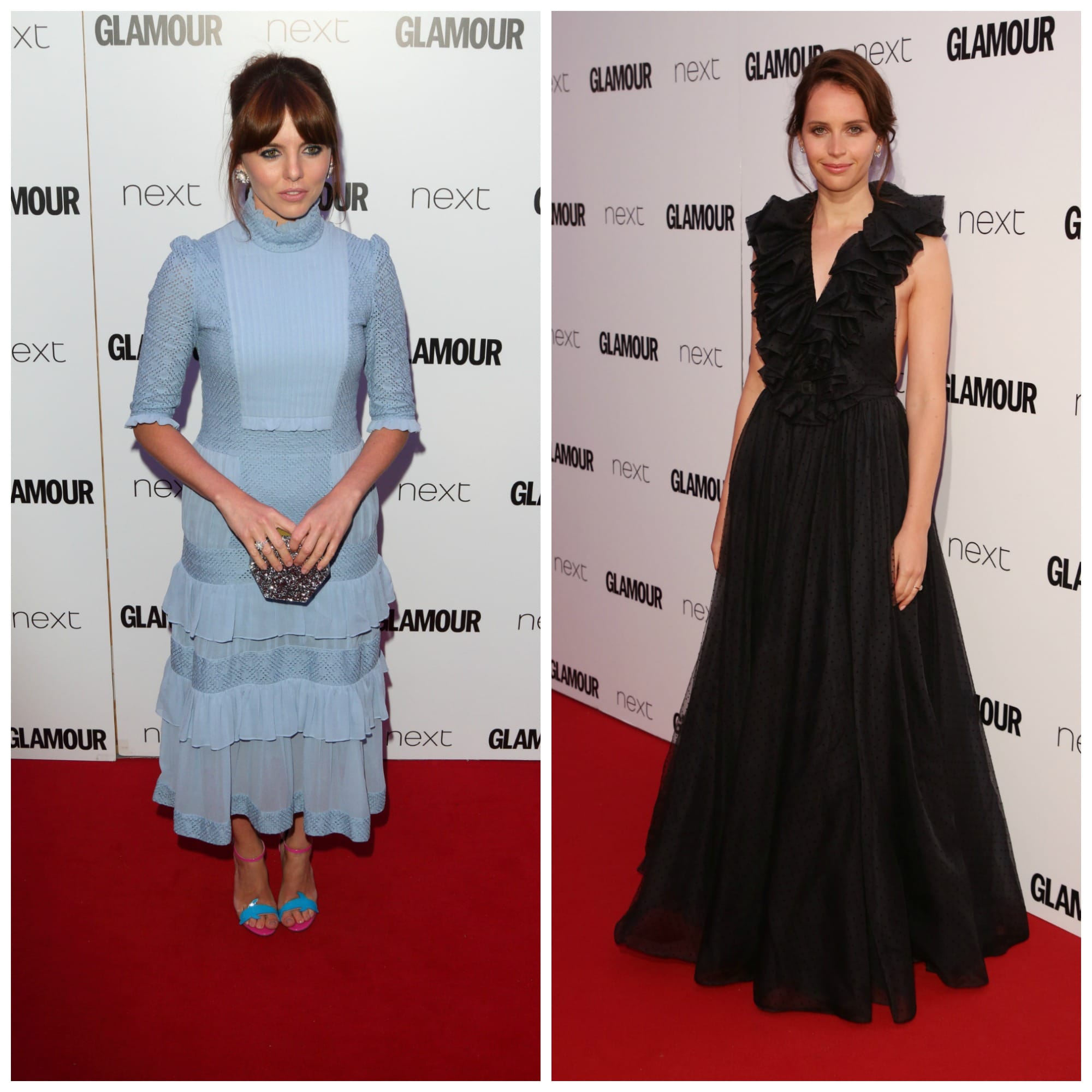Felicity Jones and Ophelia Lovibond Appear at the Same Place