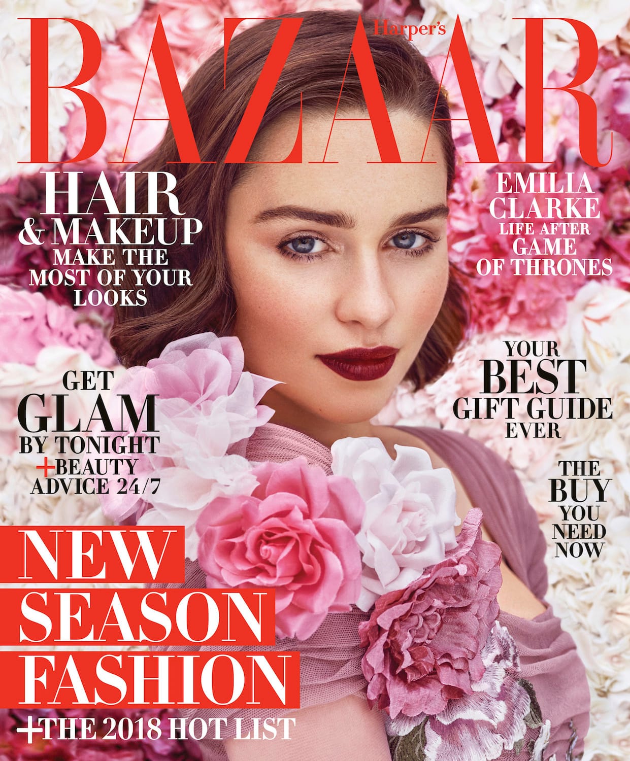 Emilia Clarke Gets Flowery on Harper's Bazaar