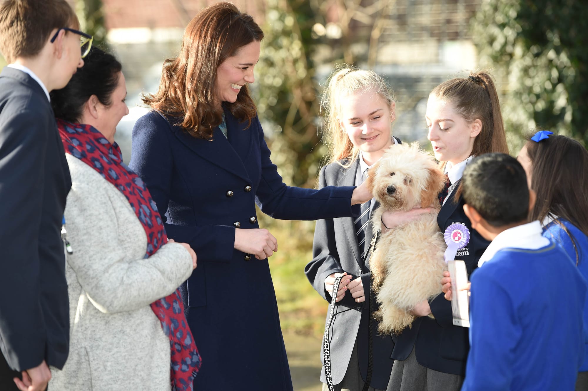 In Which Kate Wears a GREAT Coat, Meets a Puppy...