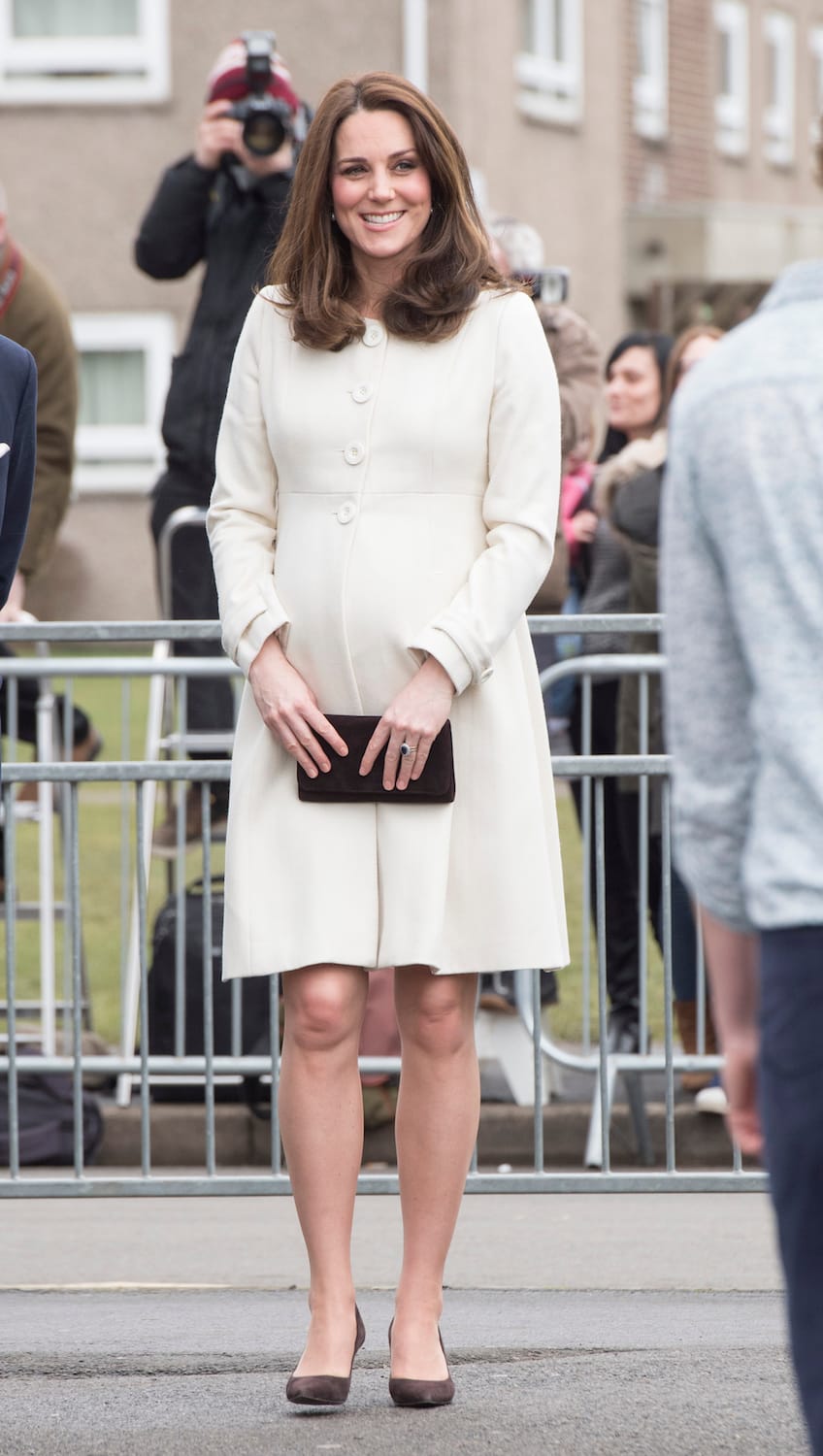 A Brief Break in the Oscars for Duchess Kate and her White Coat