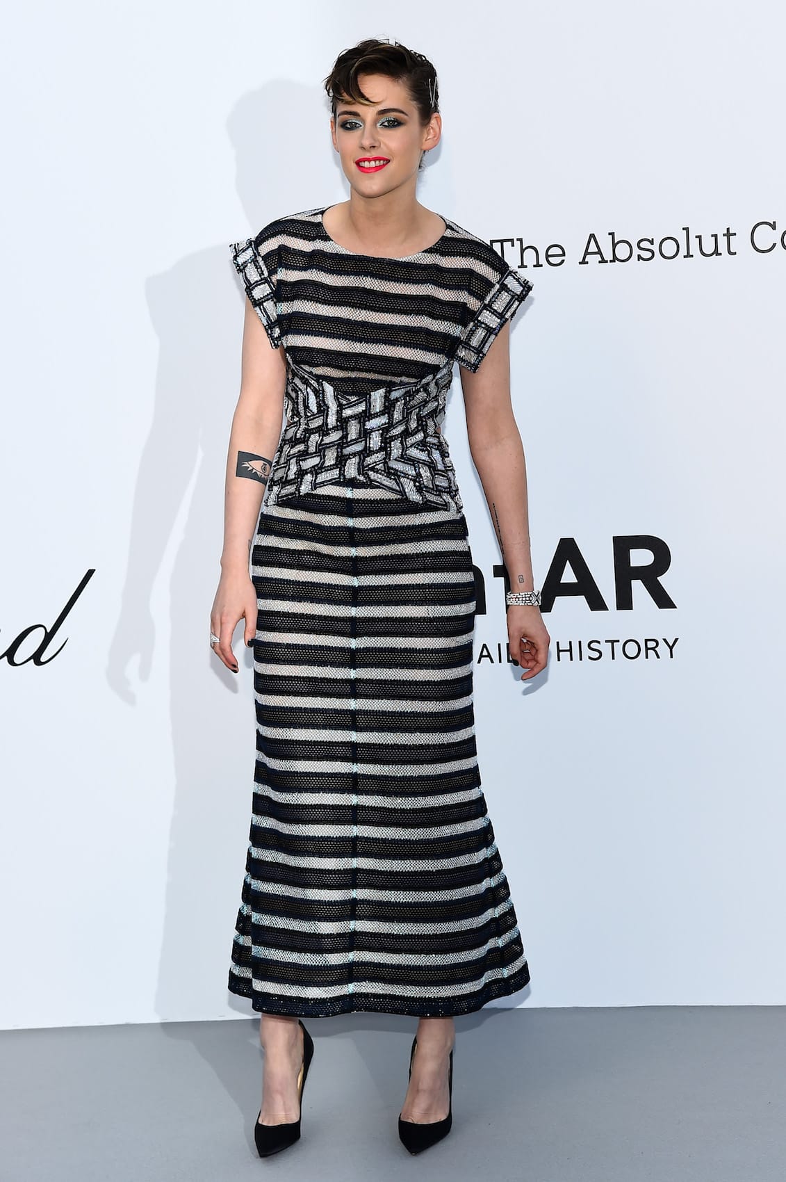 This K. Stew Chanel Look Is Very Striped...