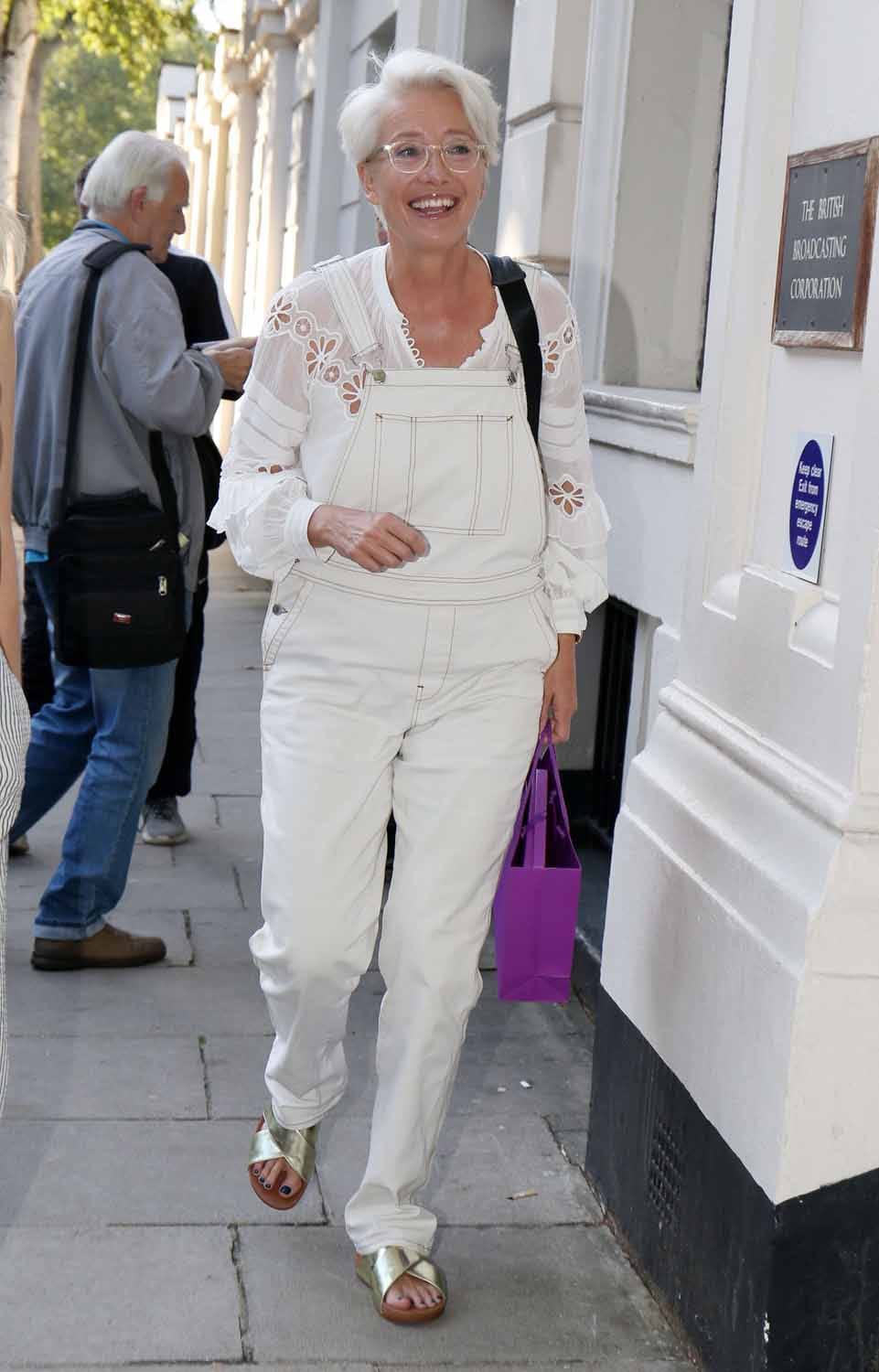 Can Emma Thompson Convince You Overalls Are a Thing?