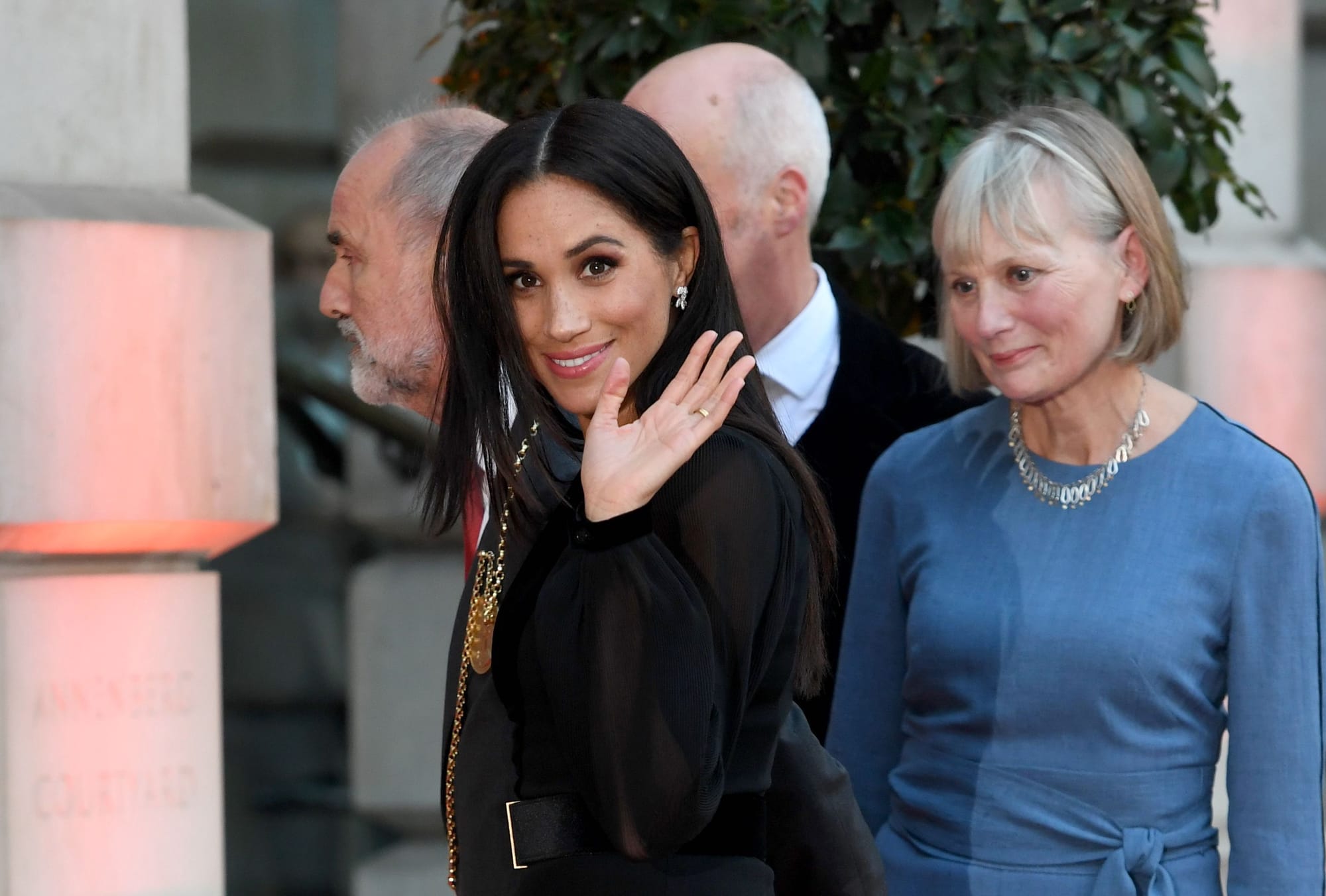 Meghan Wears black Givenchy dress to the Opening of Oceania