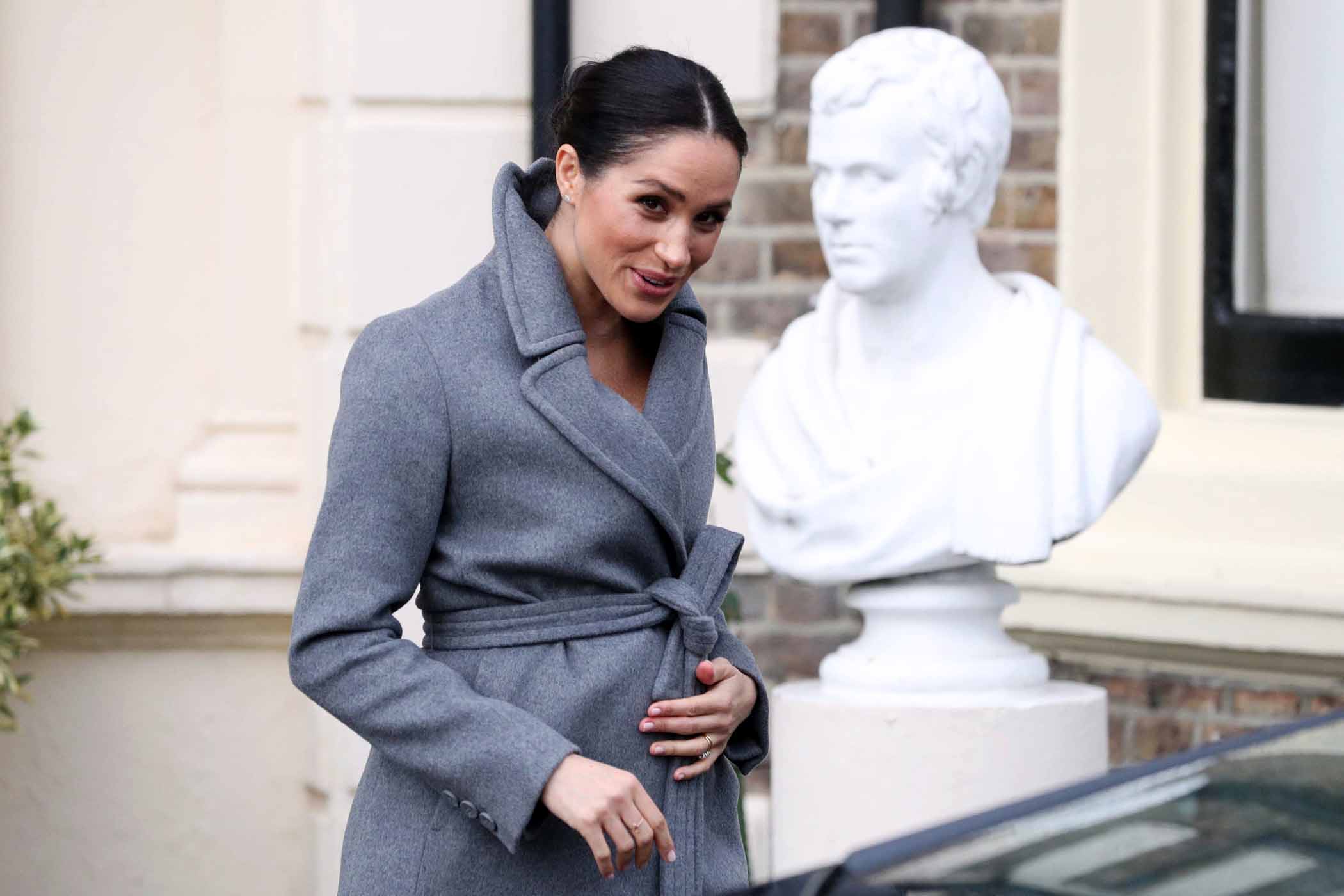 Duchess Meghan Wears Brock Collection to Visit Senior Citizens