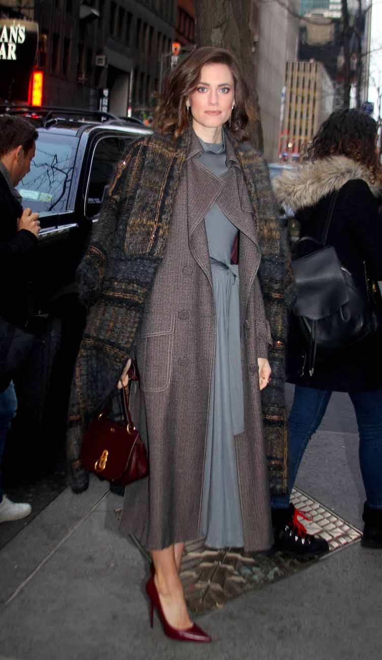 Allison Williams Is All In On Wearing Two Coats at Once