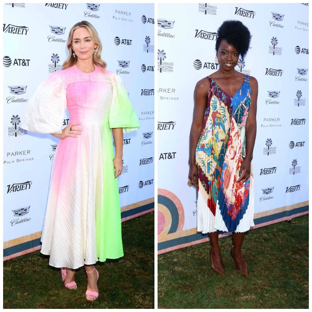 Emily and Danai Take Palm Springs in Bright Patterns