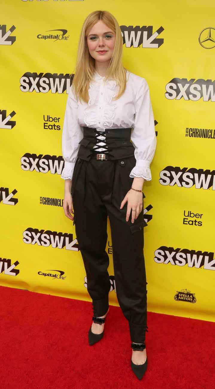 Elle Fanning Has a Bad Cummerbund