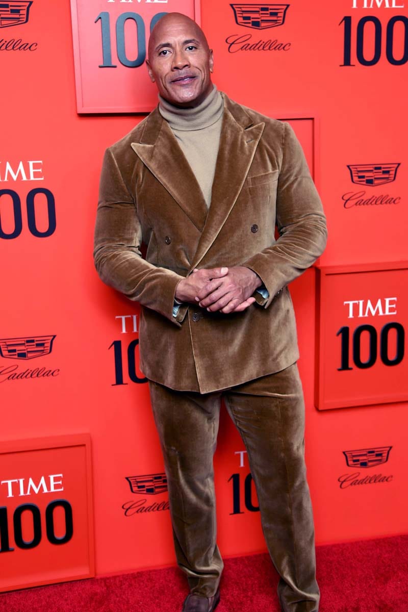 The Rock Draped Himself in Velvet, and the Rest of the Men of the Time 100