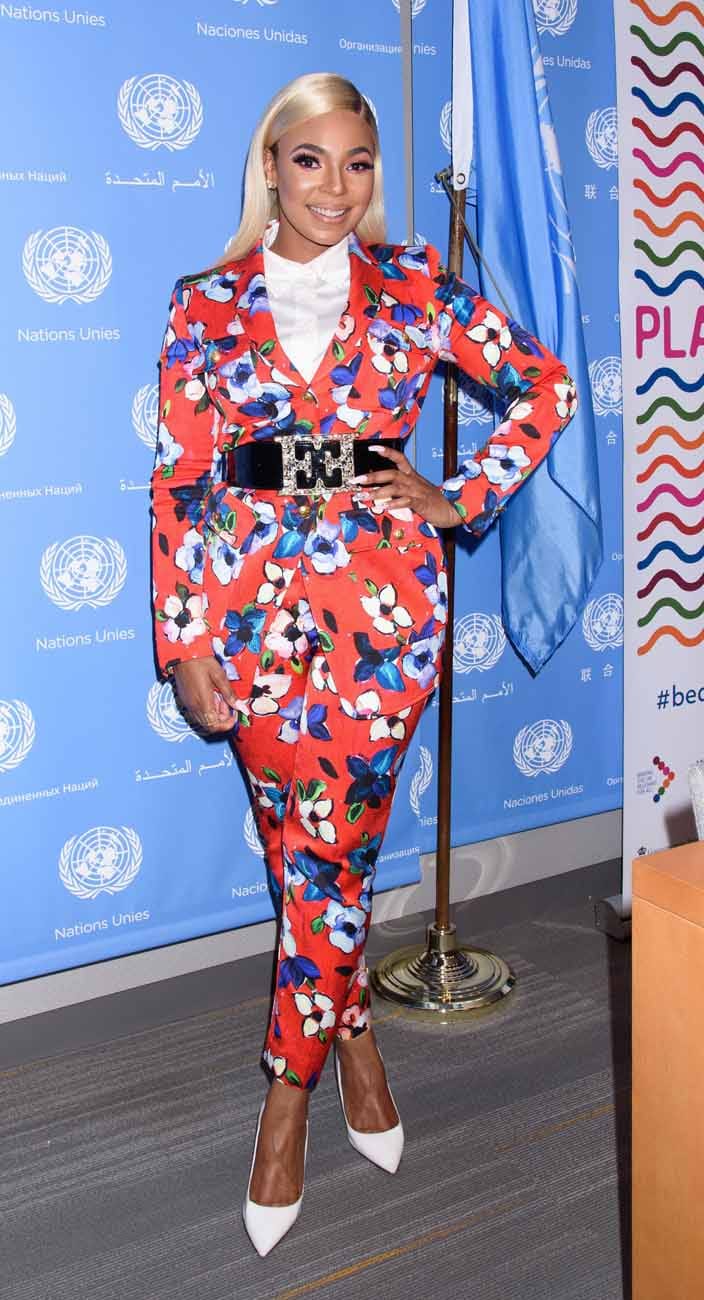 Ashanti's Floral Suit Is Mostly Great