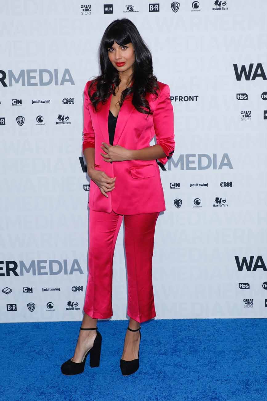 More From Upfronts, Including Jameela Jamil's Shiny Pink Suit