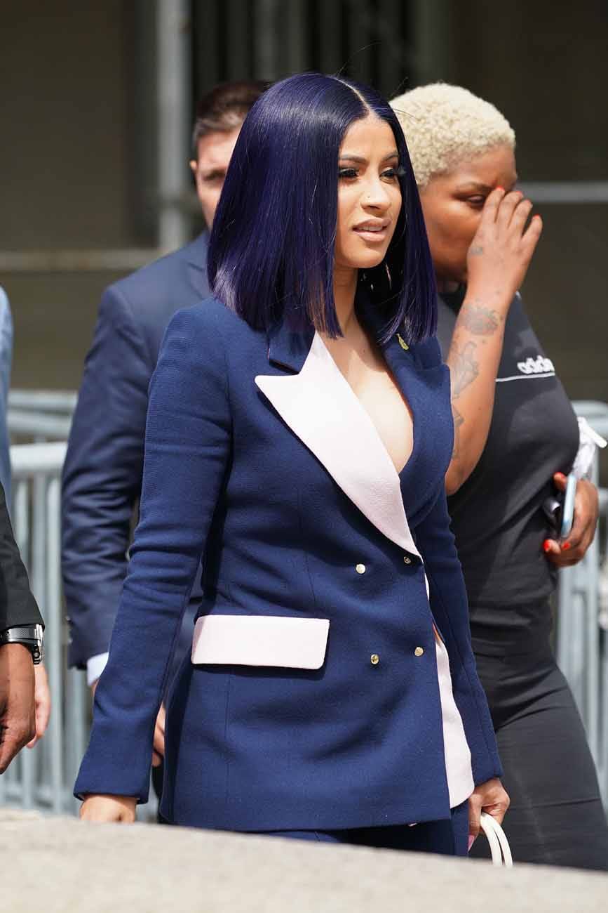 Cardi B Matched Her Hair to Her Suit