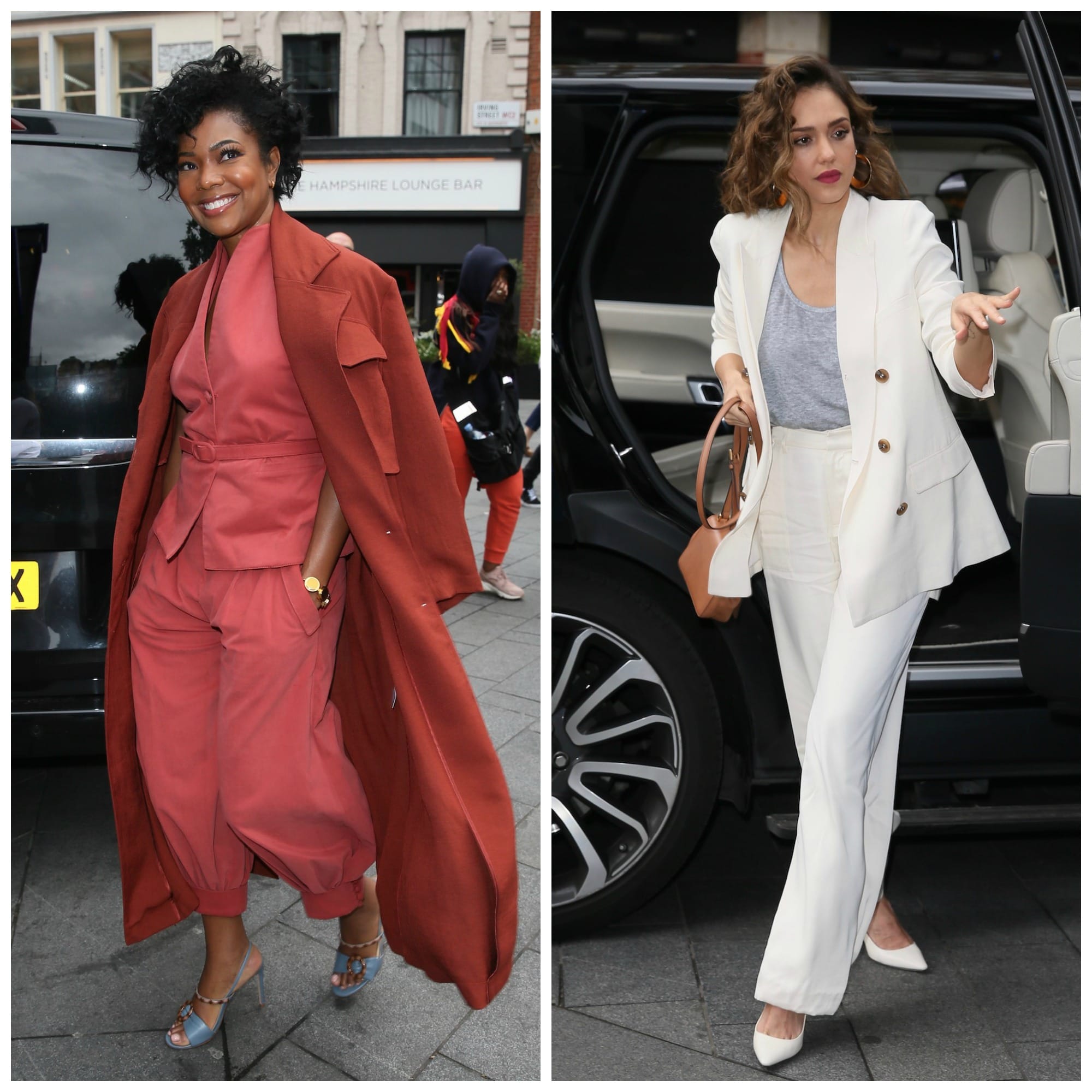 Gabrielle Union and Jessica Alba Are Wearing Good Suits in London Right Now