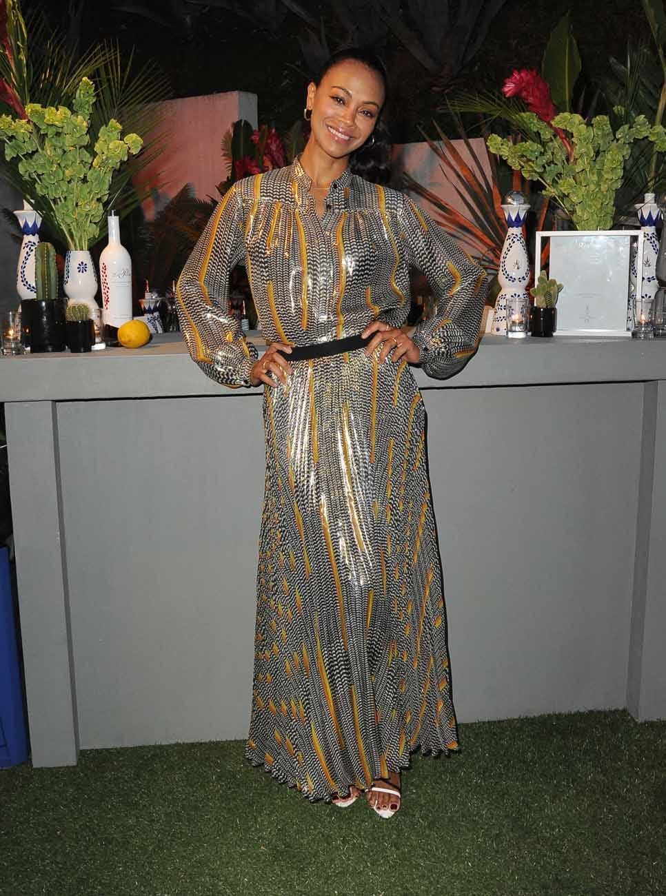 Zoe Saldana Plays It Well in Giambattista Valli