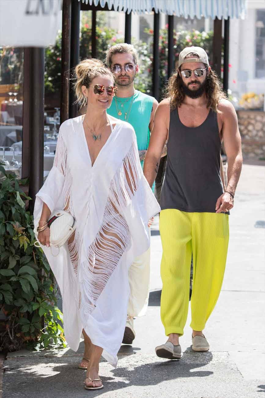 Heidi Klum Is Wearing a Shredded Caftan