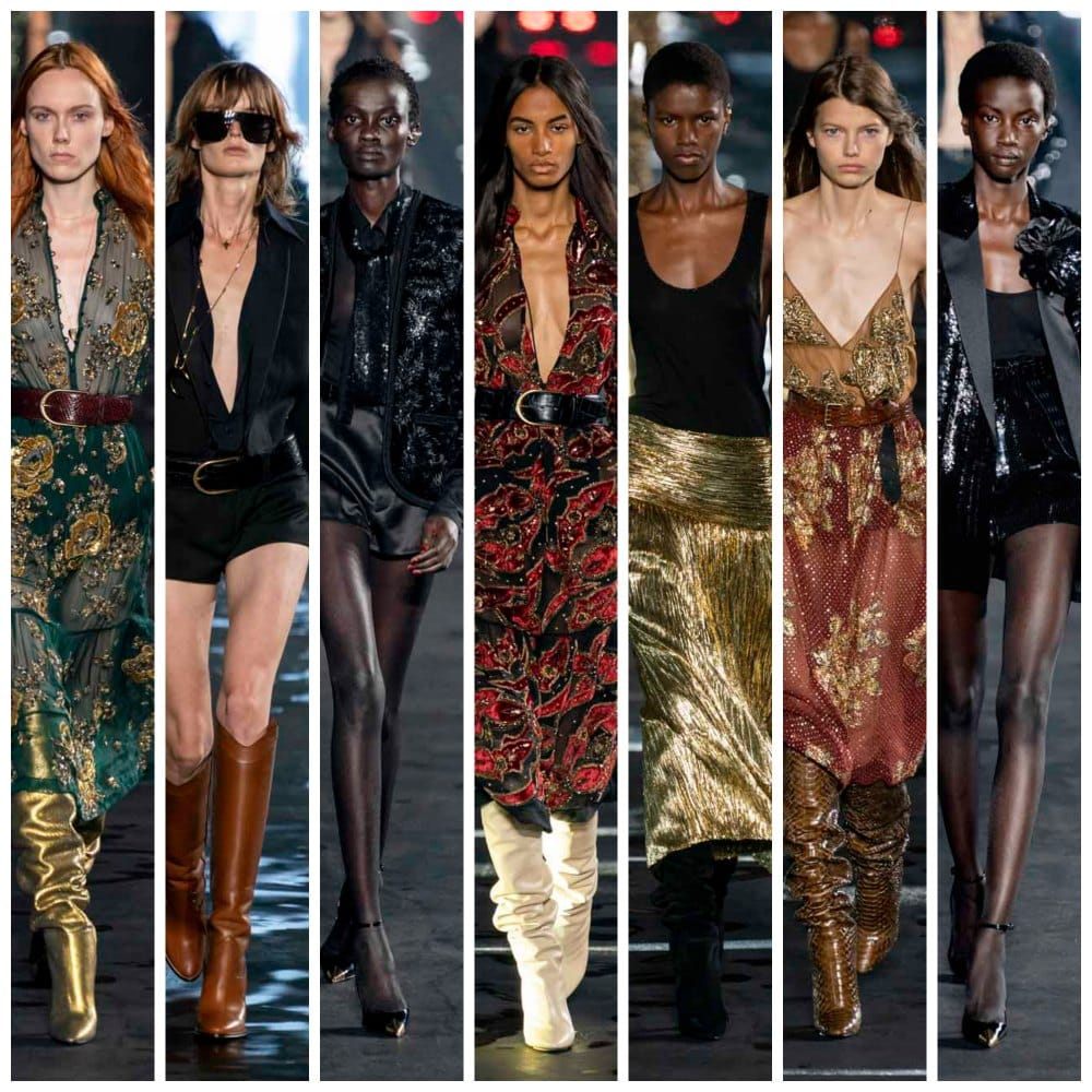 Naomi Campbell Closed Saint Laurent In Front of the Eiffel Tower