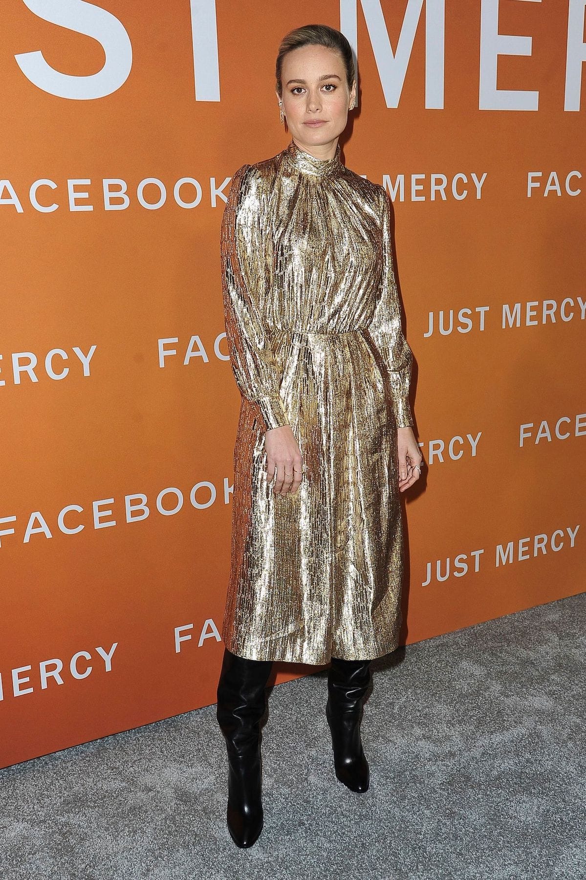 Brie Larson Goes for the Gold Lamé