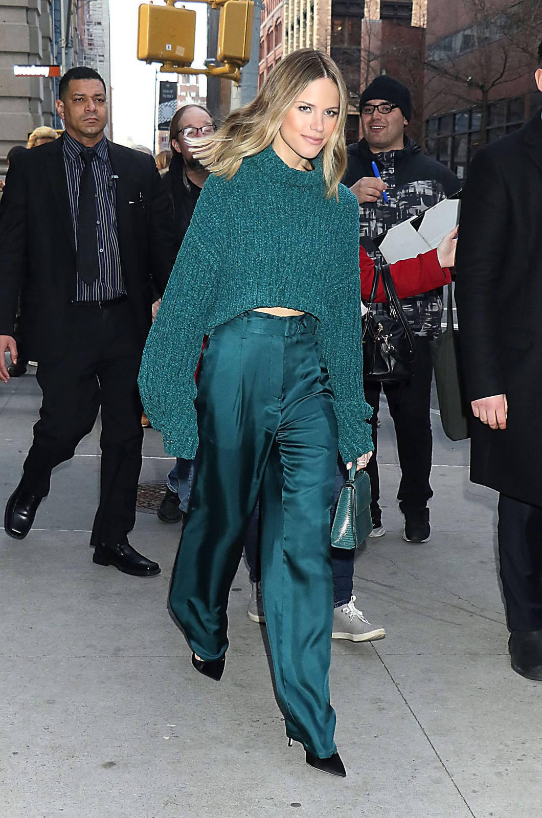 This Outfit on Halston Sage Is...Formal-Schlumpy?