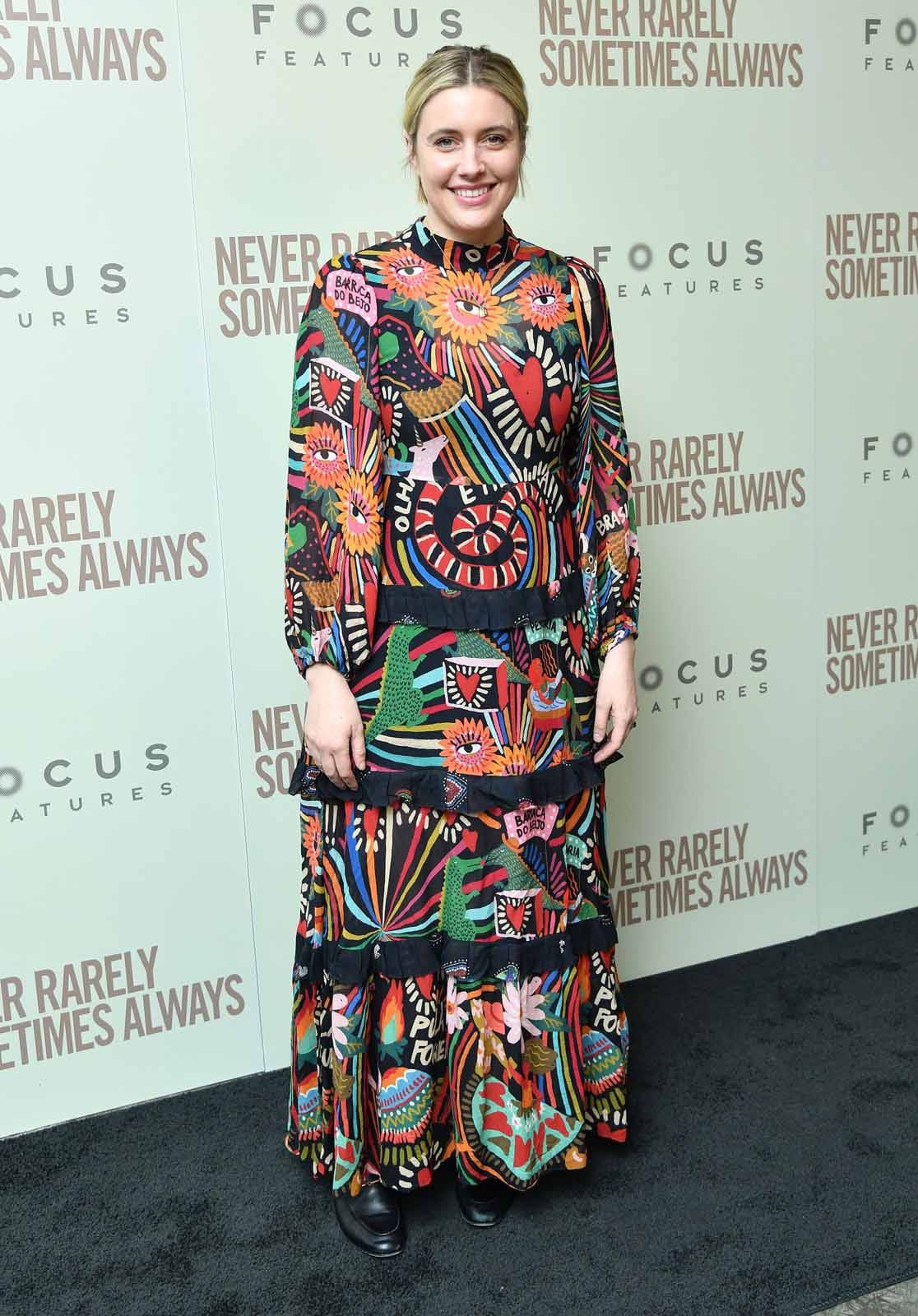 That's a LOT of Dress, Greta Gerwig