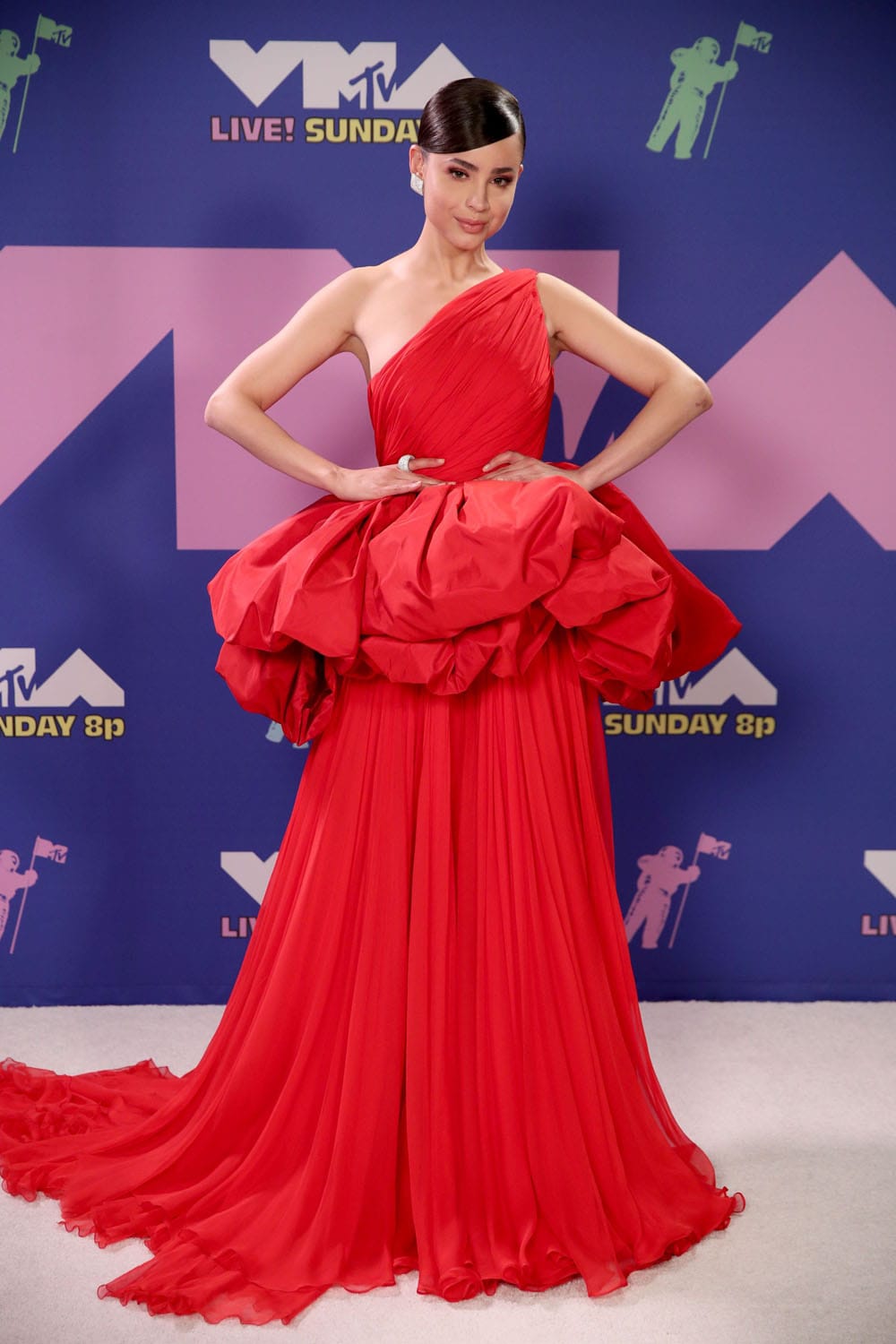 Sofia Carson Missed a Haute Couture Mask Slam Dunk