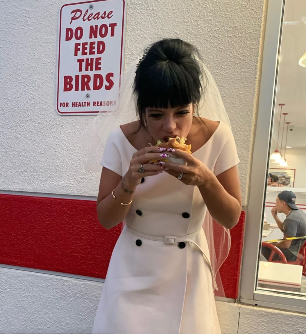 Lily Allen's Vintage Dior Wedding Gown Is So Dang Charming