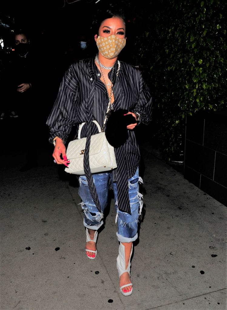 Keyshia Cole's Shirt Has a...Purse Hook Built Into It?