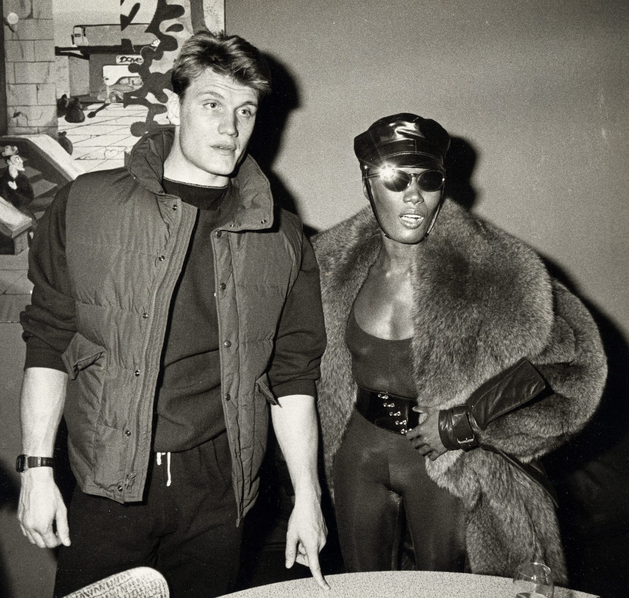 Do You Want to See a Great Pic of Grace Jones and Dolph Lundgren?