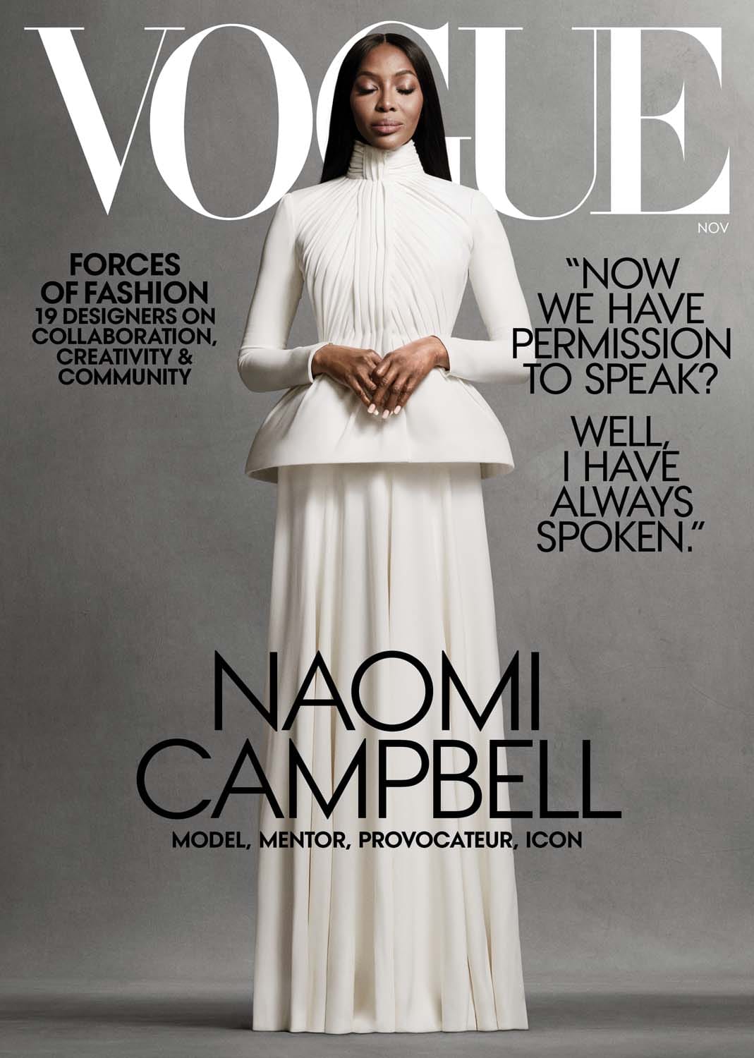 Naomi Campbell Towers on Vogue's November Issue