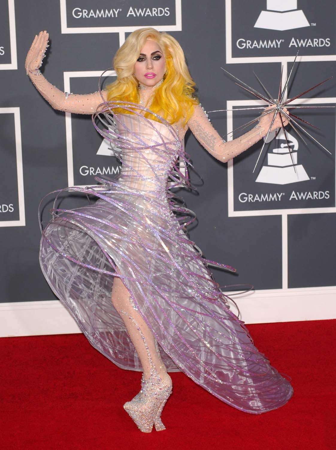 Lady Gaga Wore Armani to Her Inaugural Grammy Awards