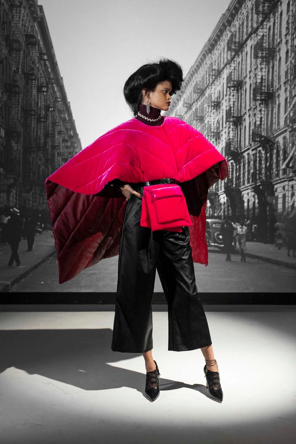 Bibhu Mohapatra's Clothes Popped Against the (Mostly) Black-and-White Backdrops