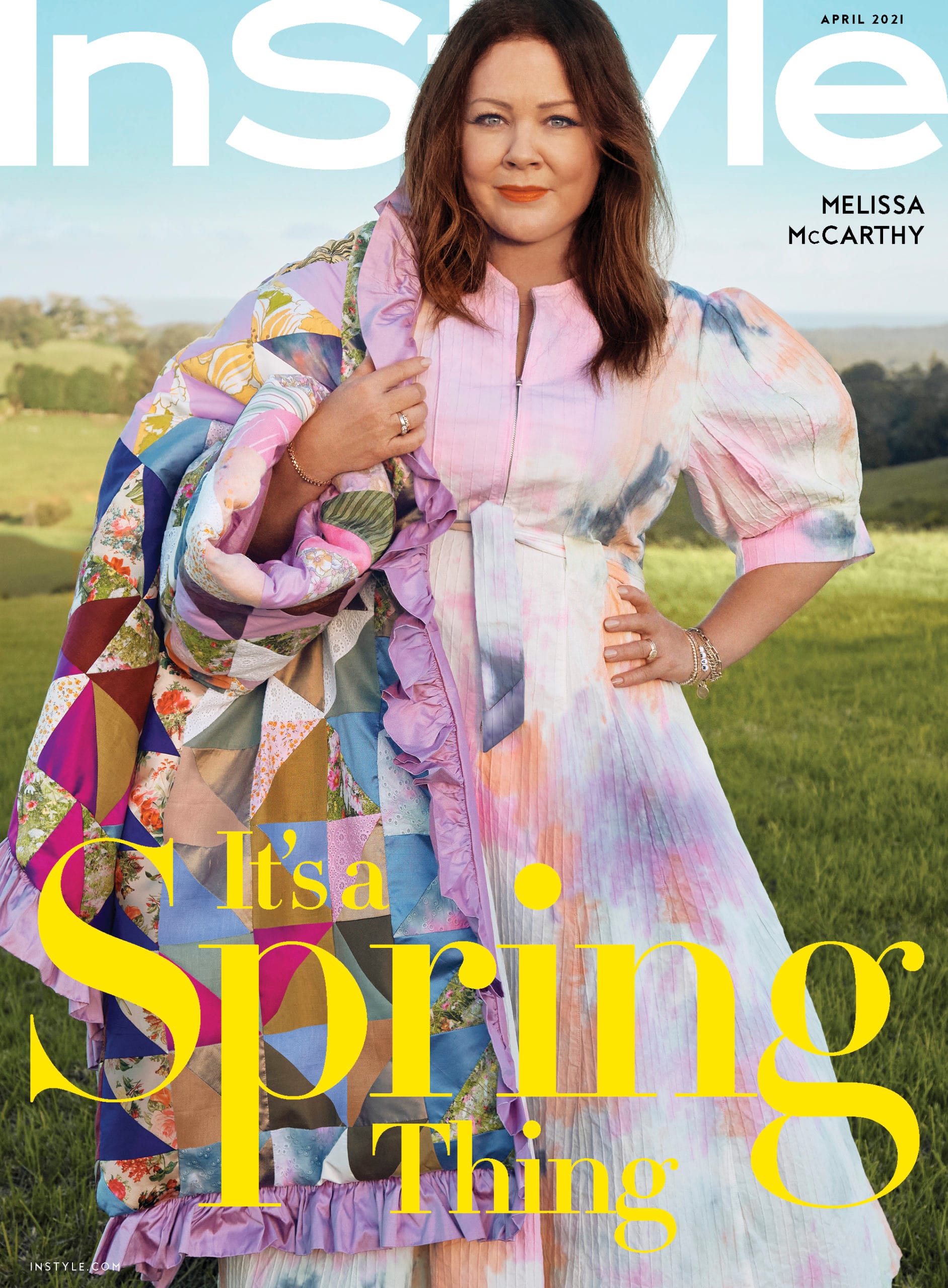 Melissa McCarthy Cheerfully Ushers in Spring on the April Cover of InStyle
