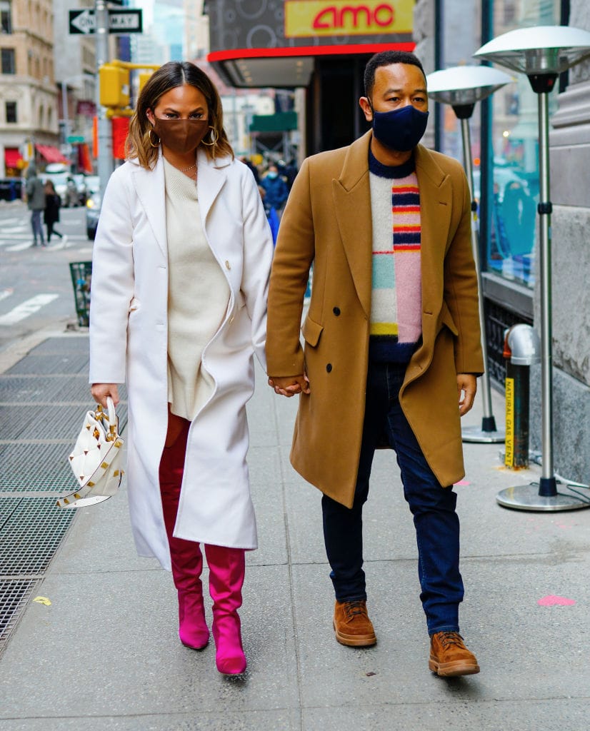 John Legend Looks Great In This Coat/Sweater Combo
