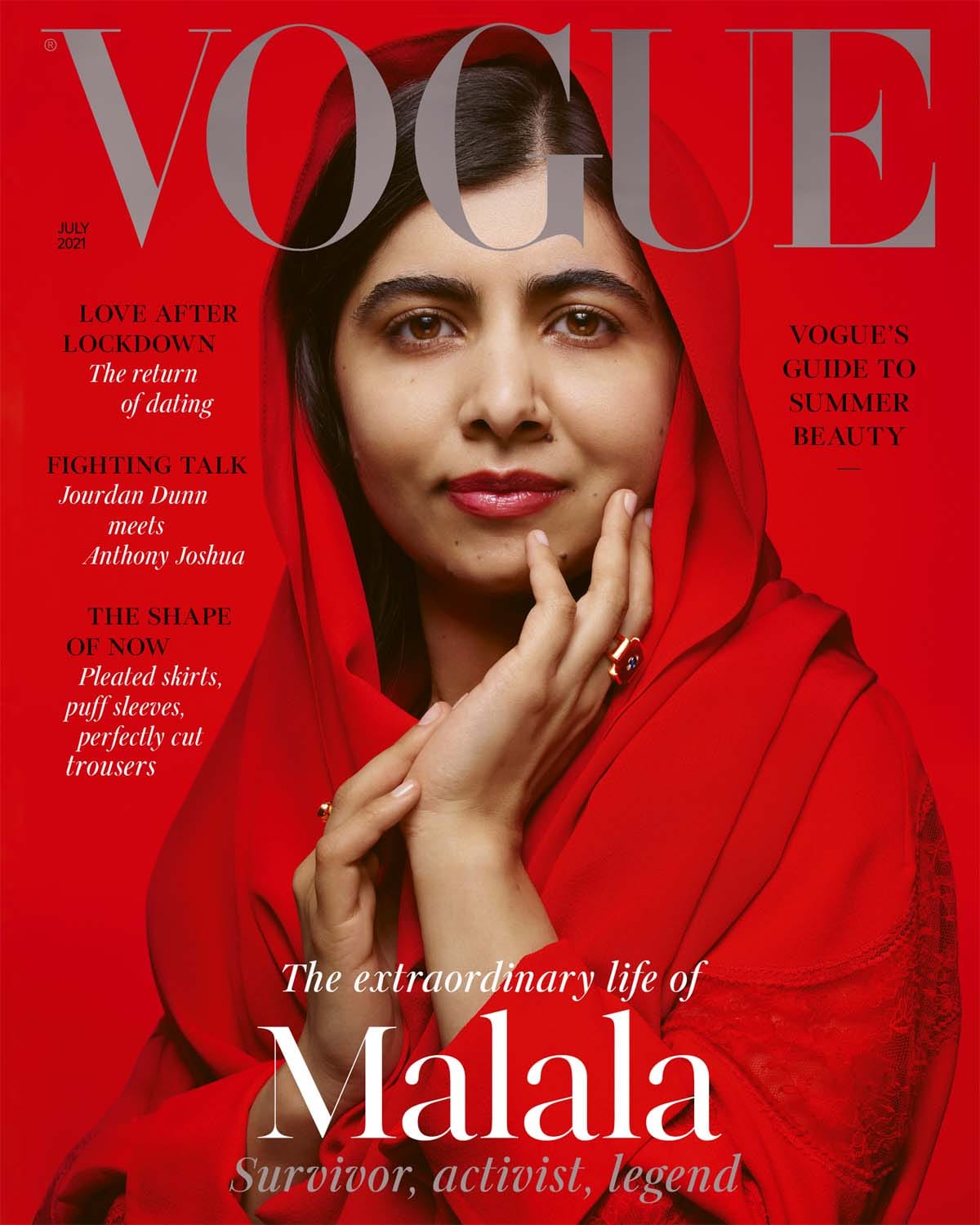 Malala's British Vogue Cover is Very Striking