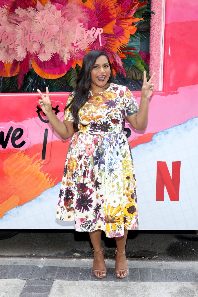 Mindy Kaling Looks VERY Cute in This Floral Oscar de la Renta Number