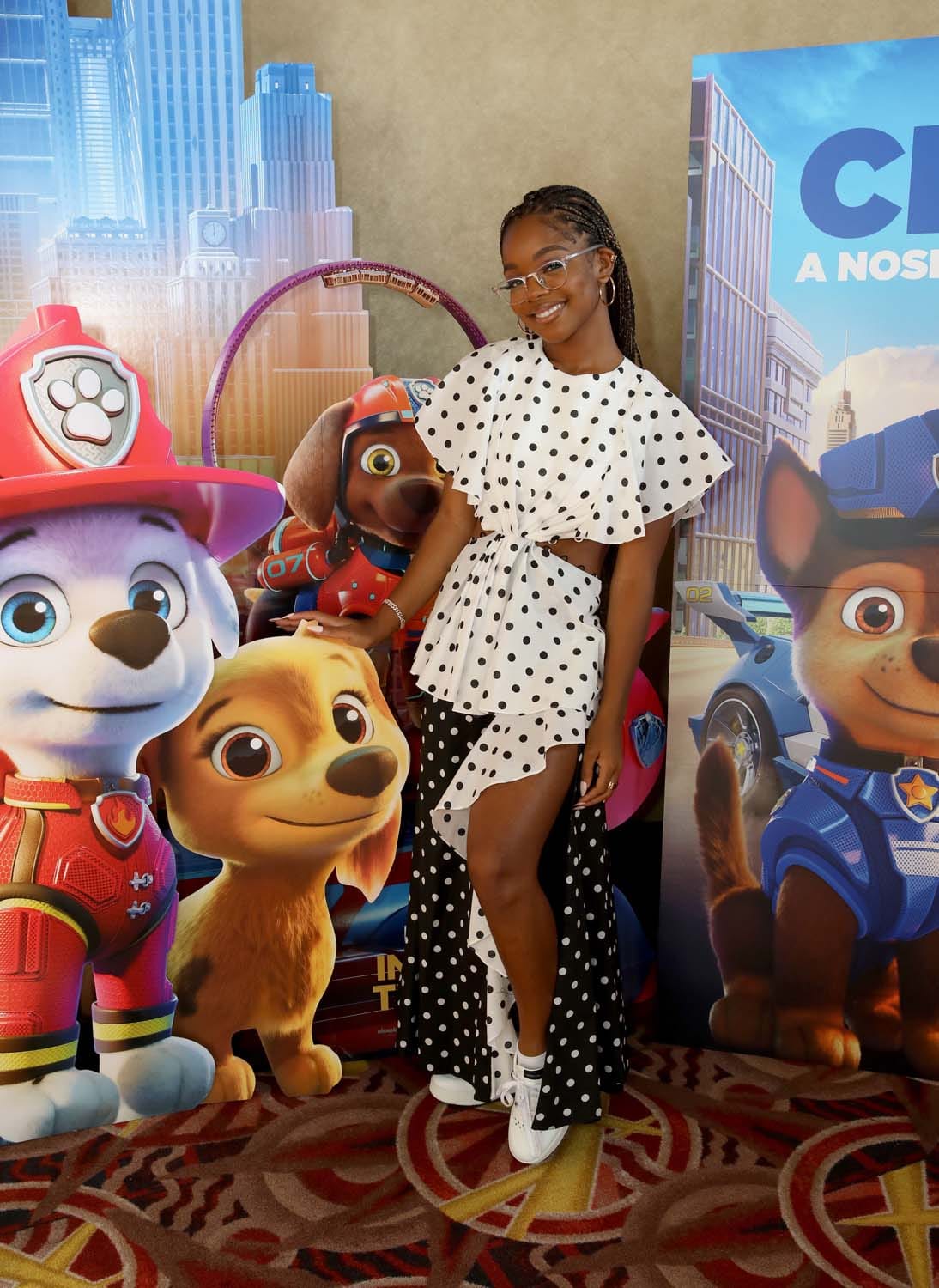 Marsai Martin Dressed Thematically(ish) For the Paw Patrol Movie