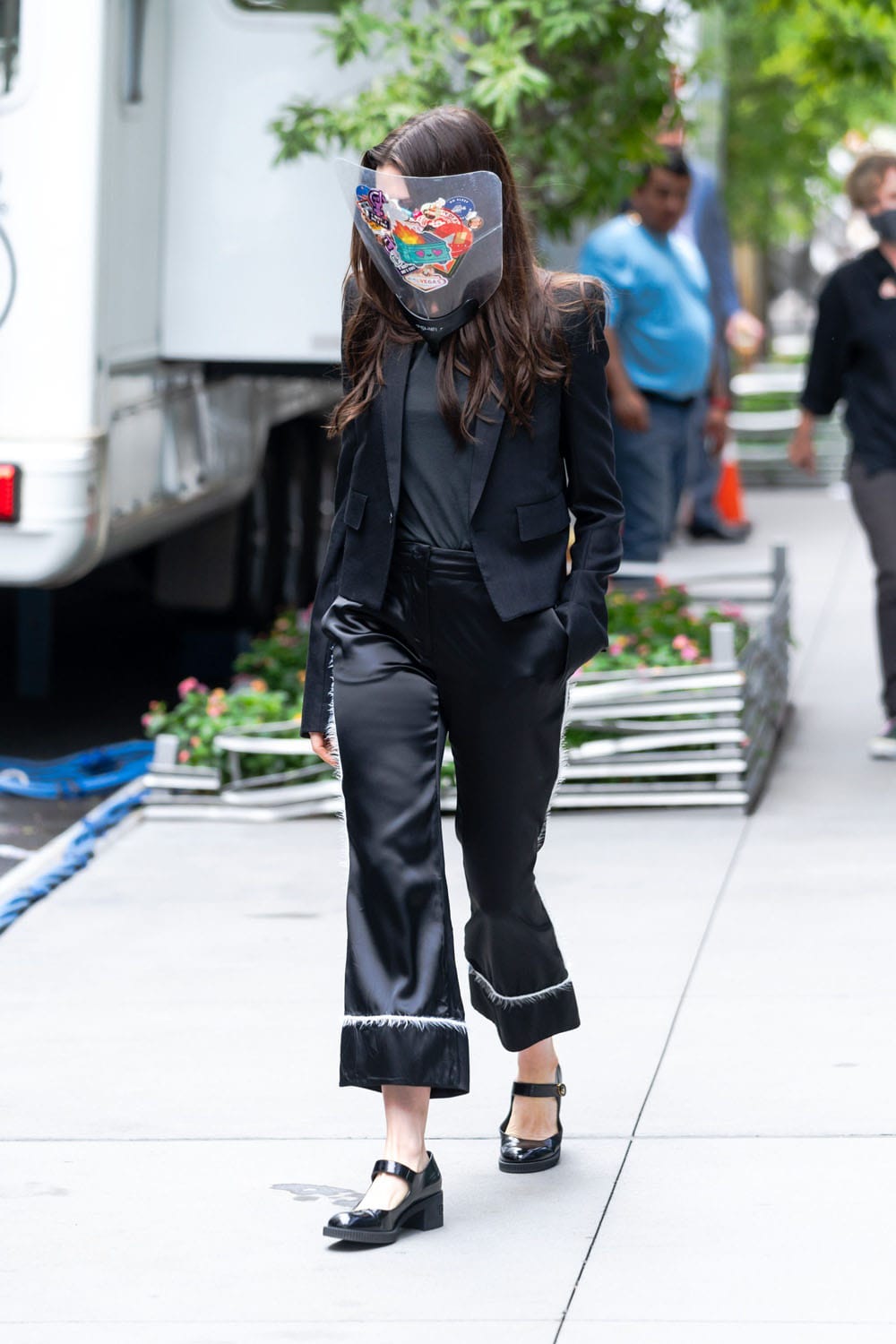 I Have a Practical Question about Anne Hathaway's Face Shield