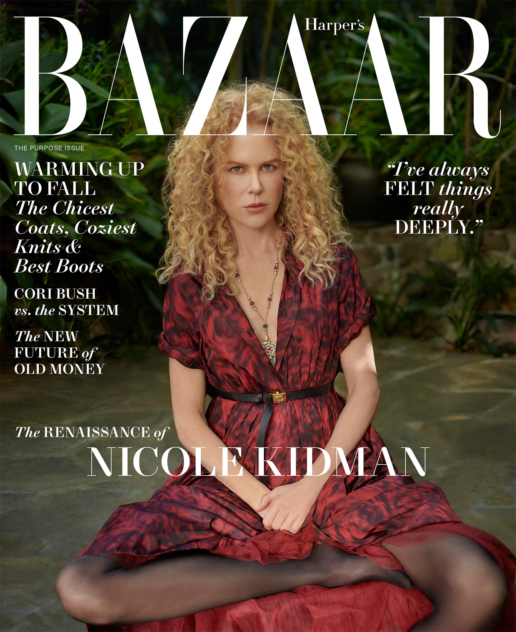 Kidman Is Curly on the Cover of Harper's Bazaar