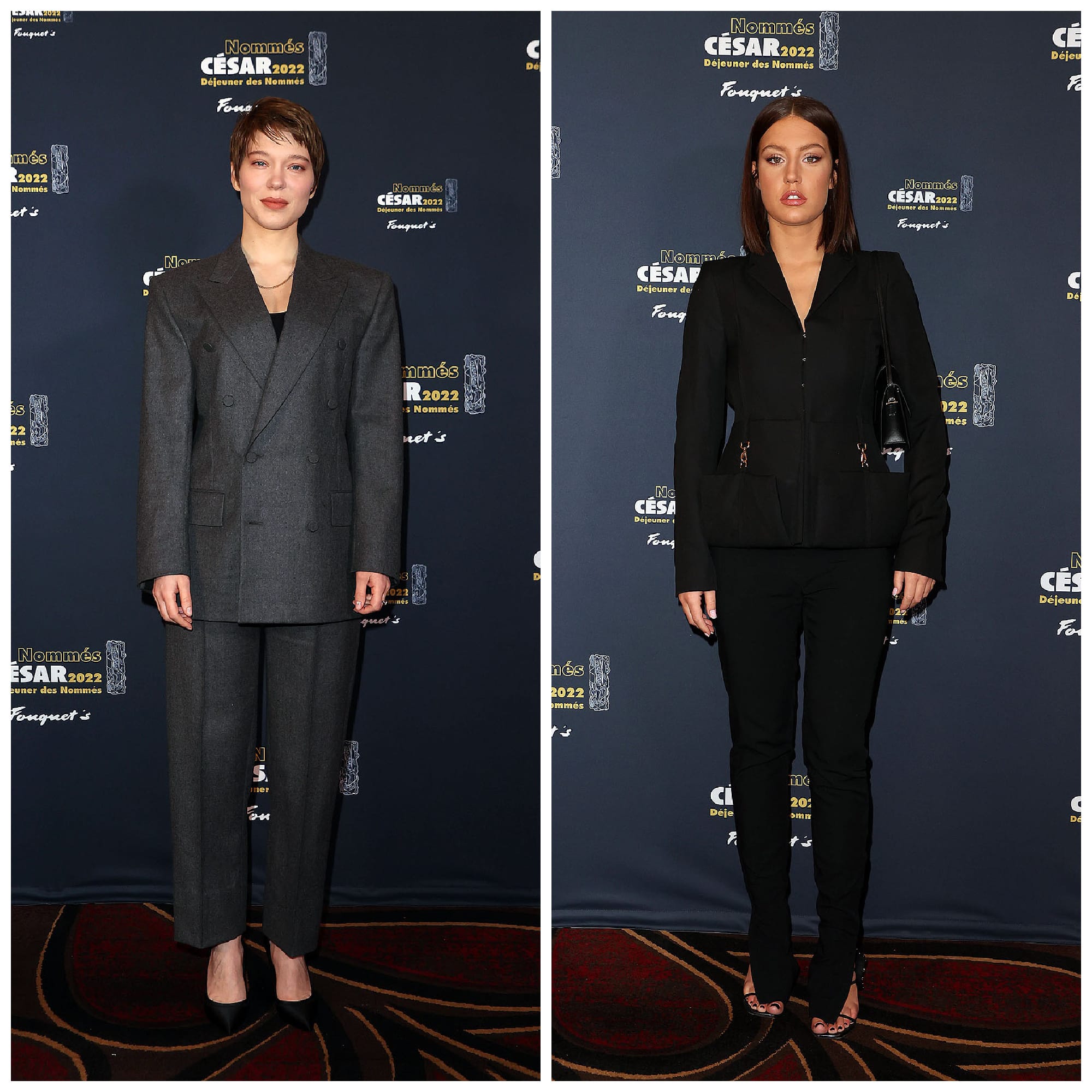 Lea Seydoux and Adele Exarchopoulos Both Look Very Buttoned-Up at this Event