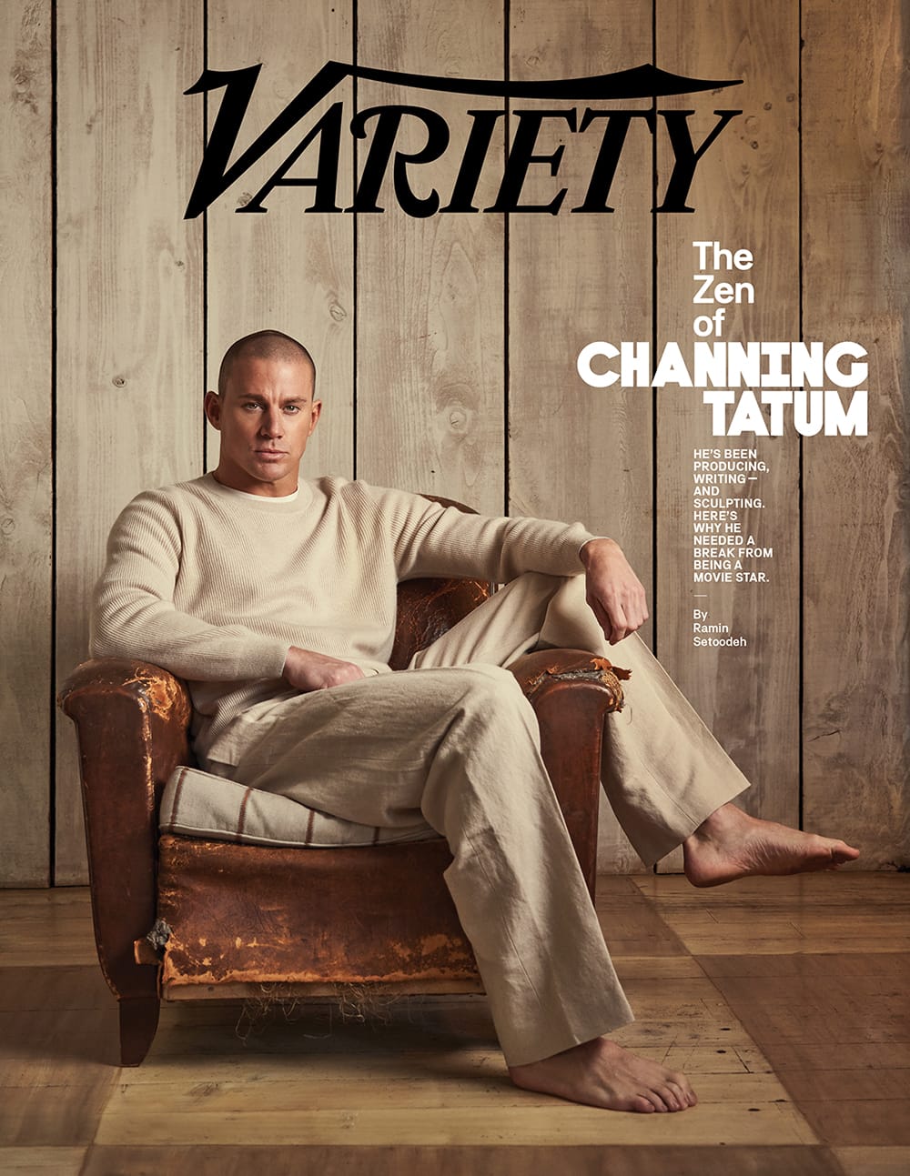 Variety Put Channing Tatum In Soothing Oatmeal and Bare Feet for This Cover