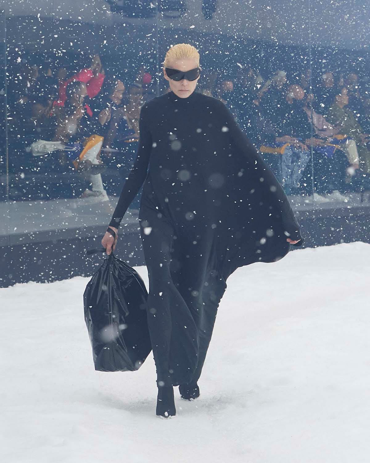 Balenciaga's Models Trudged Through an Indoor Blizzard