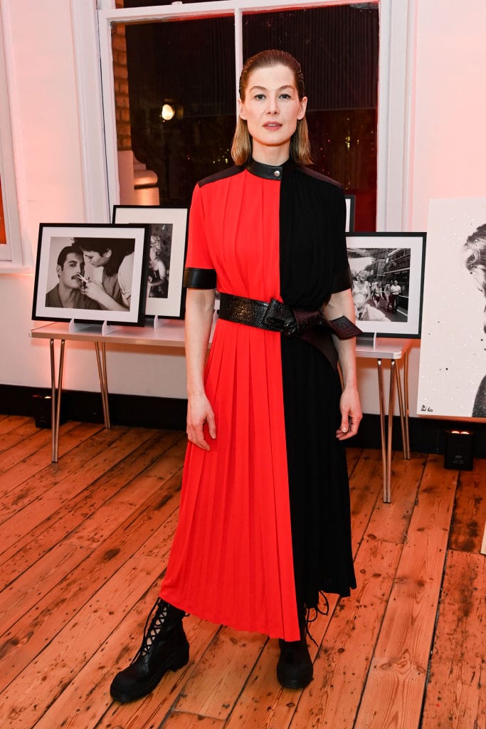 Here's Rosamund Pike in a Two-Face Dress
