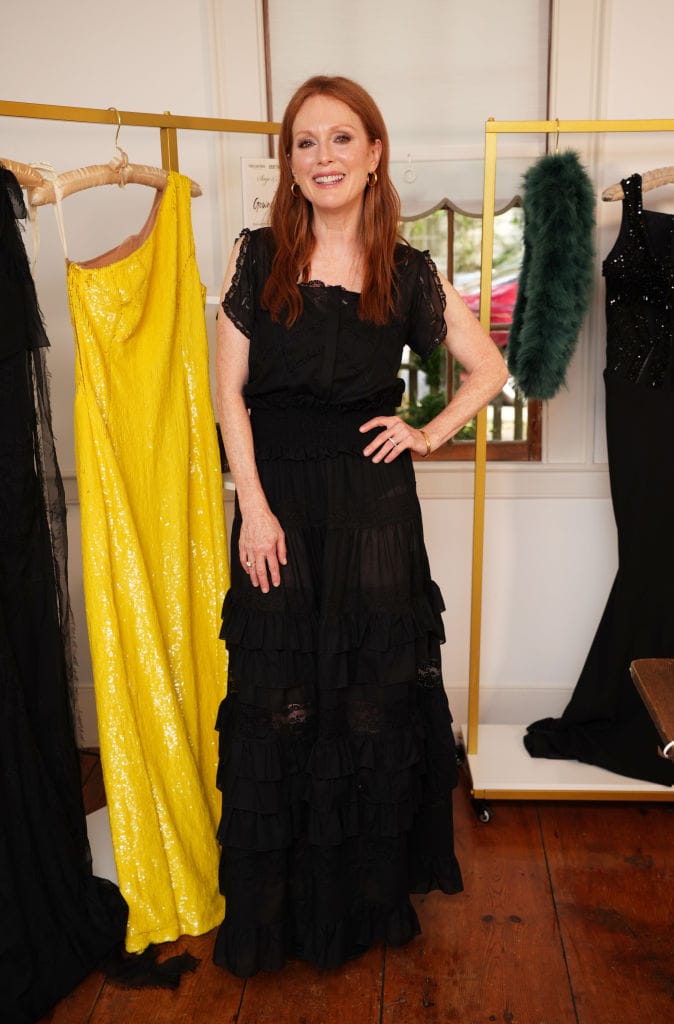 Here's Julianne Moore Looking Reasonable and Slightly Goth in the Hamptons